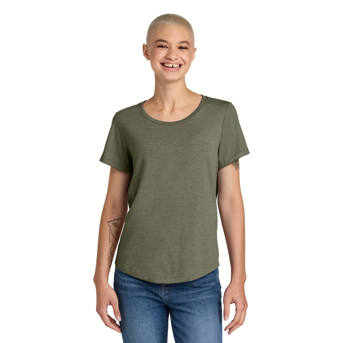 Allmade® Women&#39;s Relaxed Tri-Blend Scoop Neck Tee AL2015