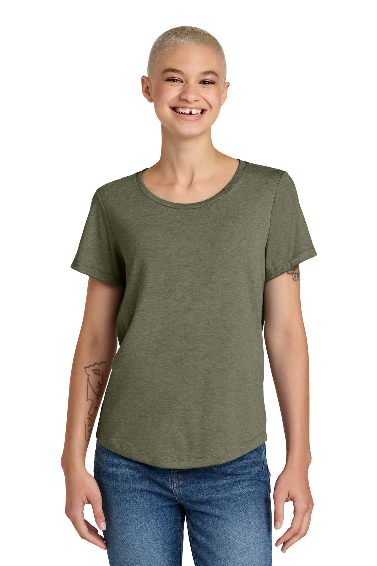 Allmade®Women&#39;s Relaxed Tri-Blend Scoop Neck Tee AL2015