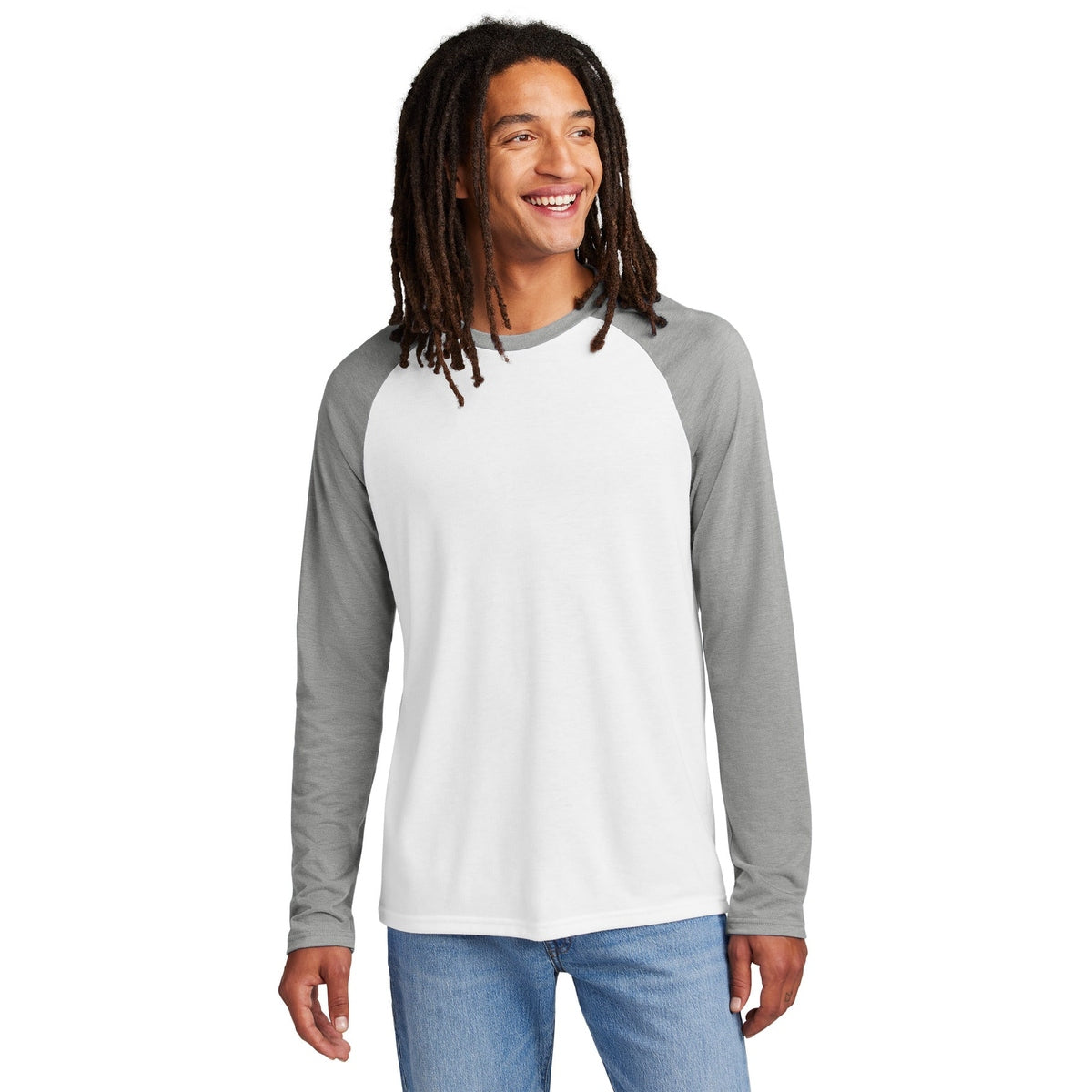 Allmade® Unisex Tri-Blend Long Sleeve Colorblock Raglan AL6009