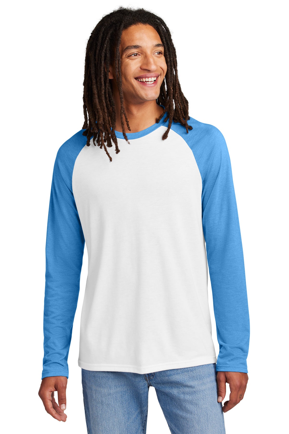 Allmade®Unisex Tri-Blend Long Sleeve Colorblock Raglan AL6009