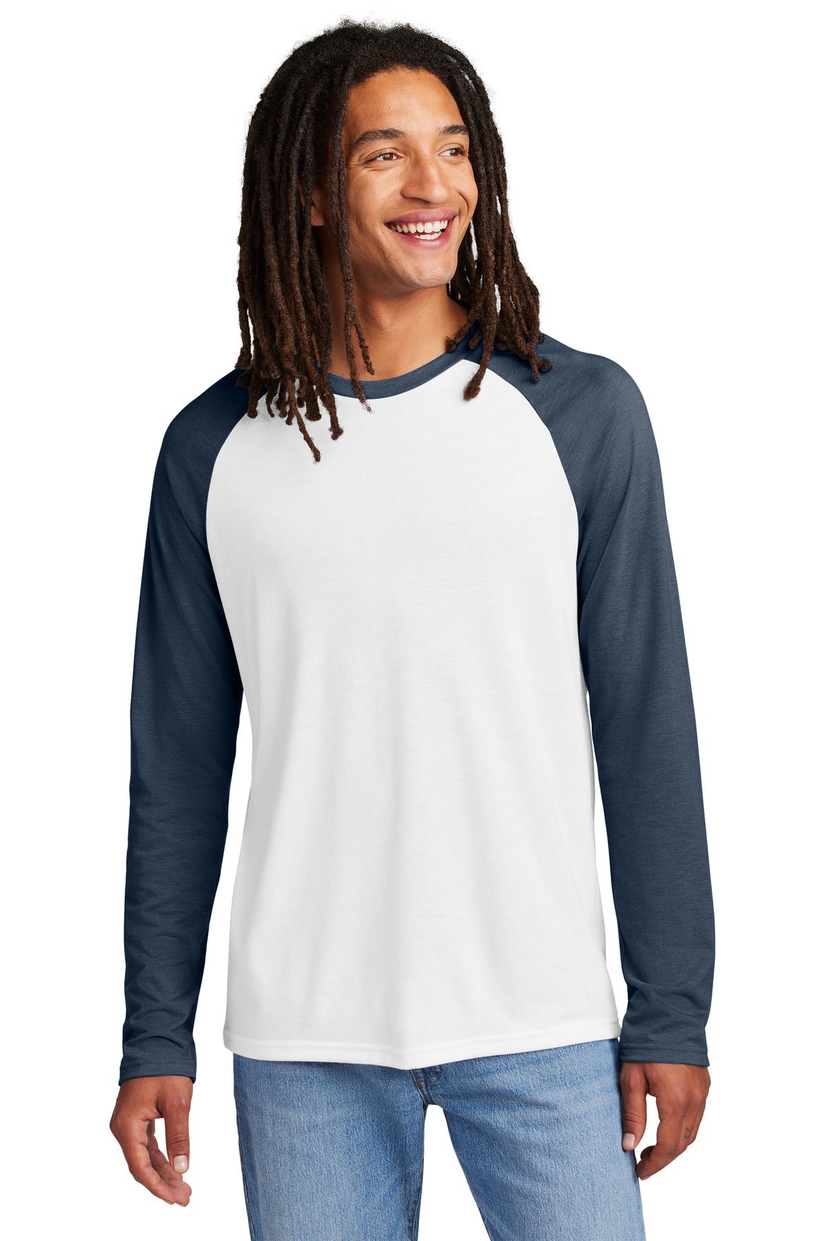 Allmade®Unisex Tri-Blend Long Sleeve Colorblock Raglan AL6009