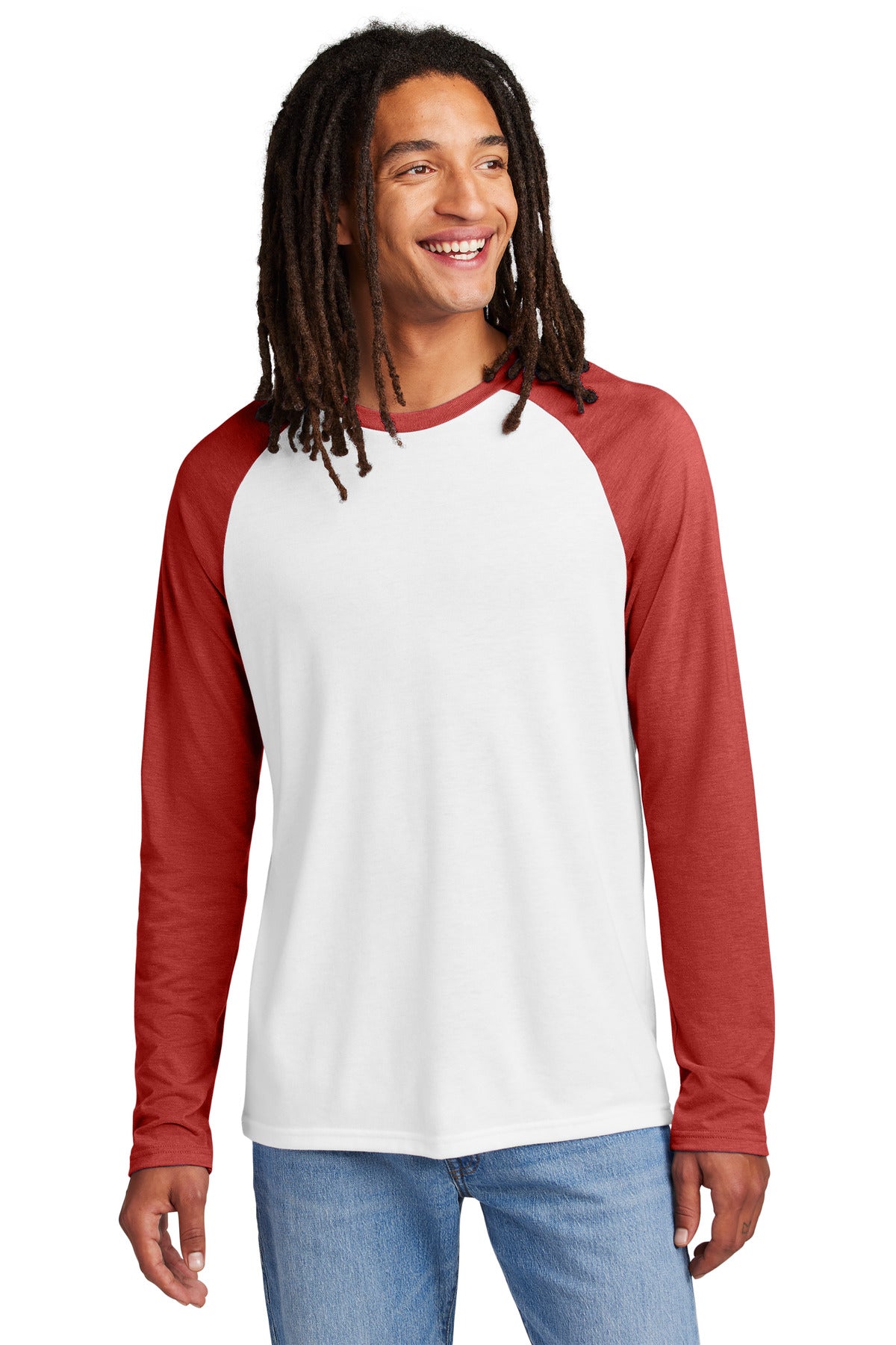 Allmade®Unisex Tri-Blend Long Sleeve Colorblock Raglan AL6009
