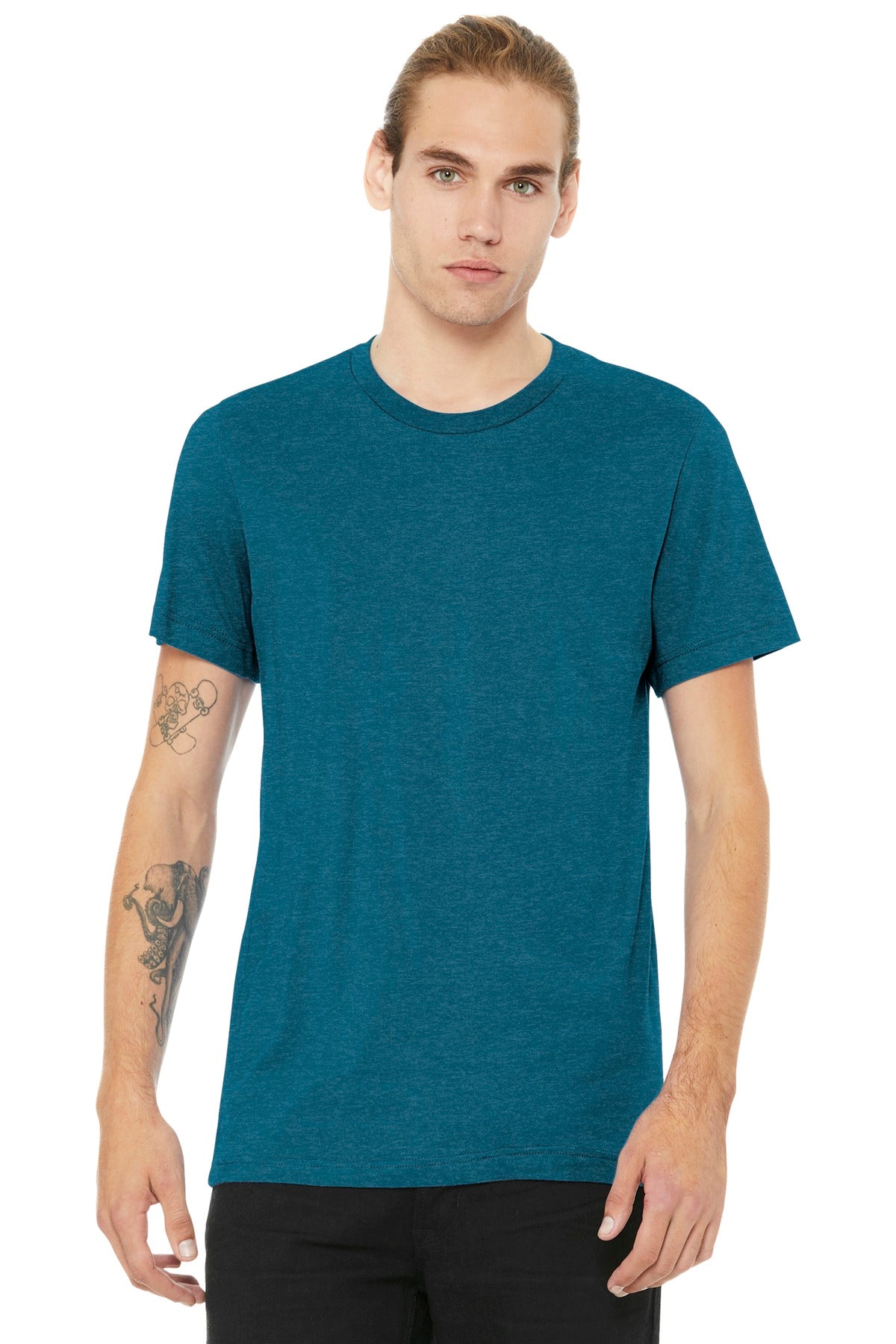 BELLA+CANVAS ? Unisex Heather CVC Short Sleeve Tee. BC3001CVC