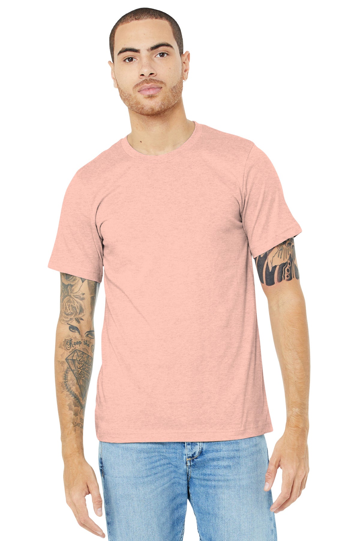 BELLA+CANVAS ? Unisex Heather CVC Short Sleeve Tee. BC3001CVC