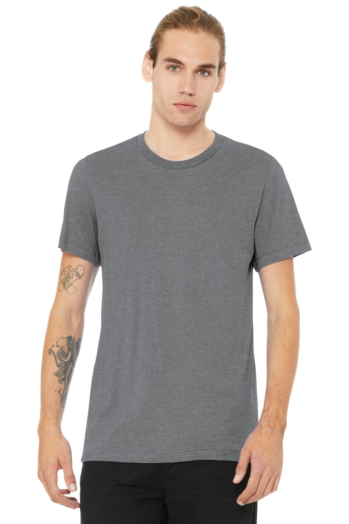 BELLA+CANVAS ? Unisex Heather CVC Short Sleeve Tee. BC3001CVC