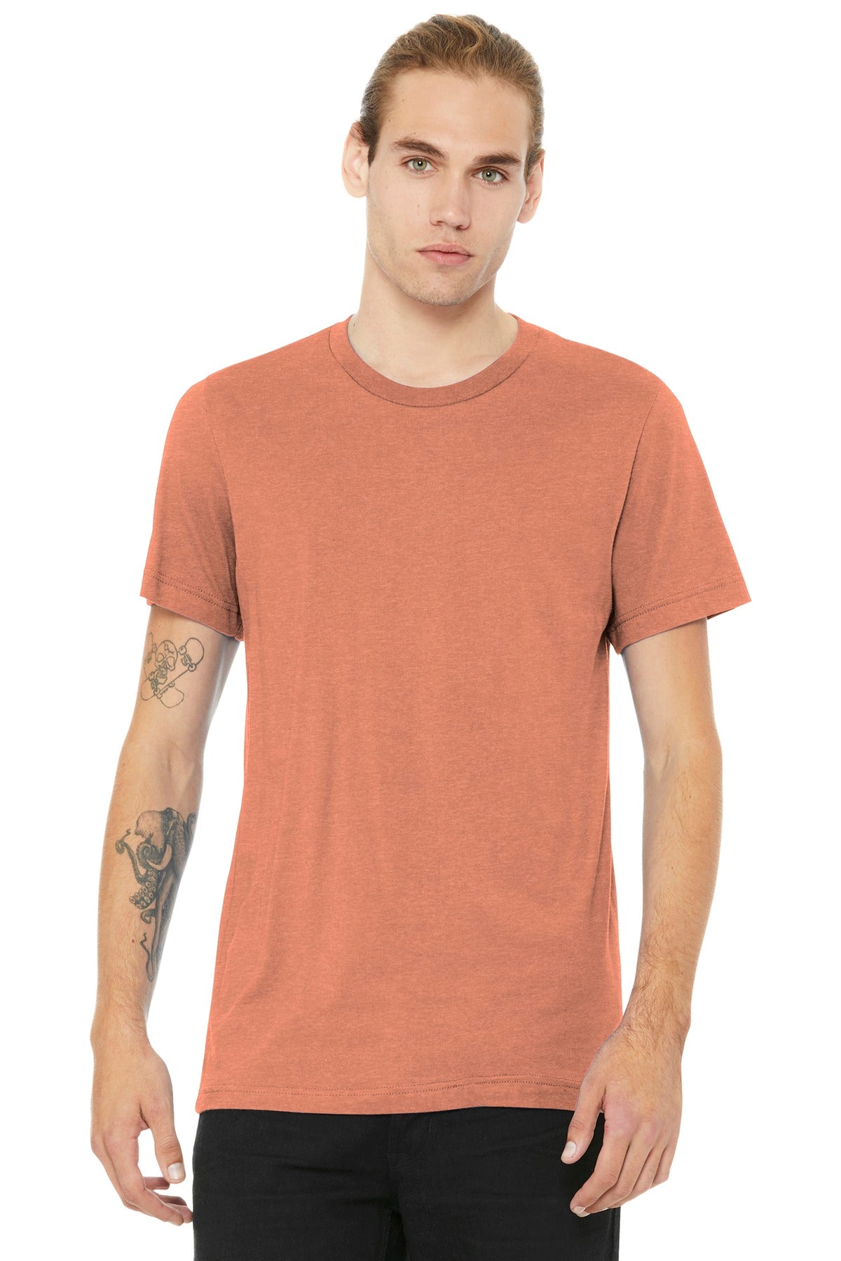 BELLA+CANVAS ? Unisex Heather CVC Short Sleeve Tee. BC3001CVC