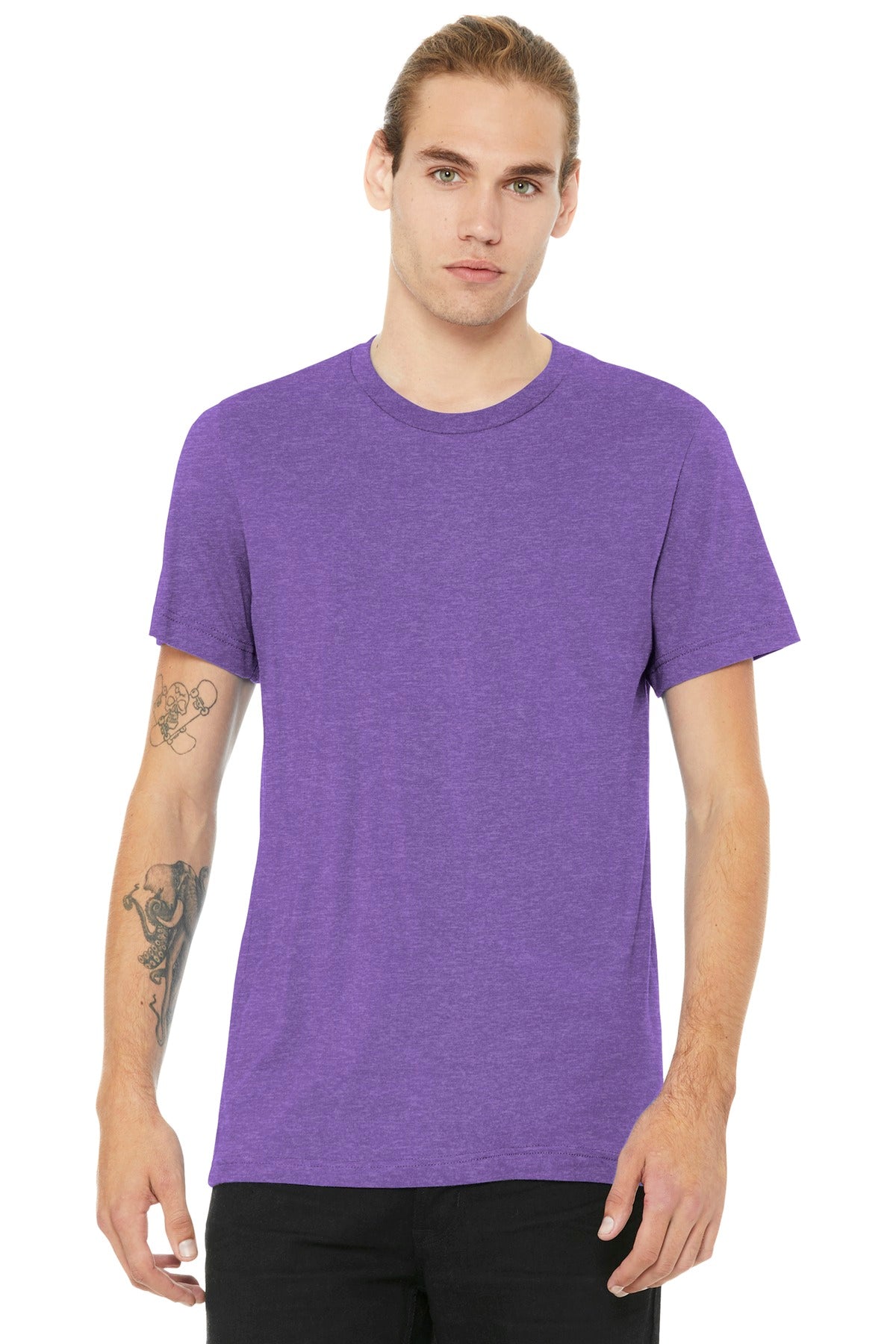 BELLA+CANVAS ? Unisex Heather CVC Short Sleeve Tee. BC3001CVC