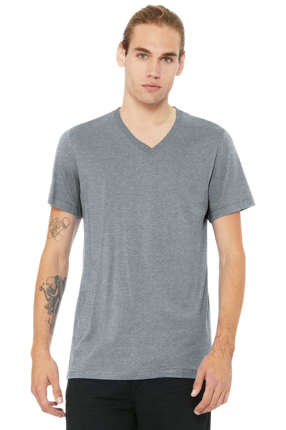 BELLA+CANVAS? Unisex Heather CVC V-Neck Tee BC3005CVC