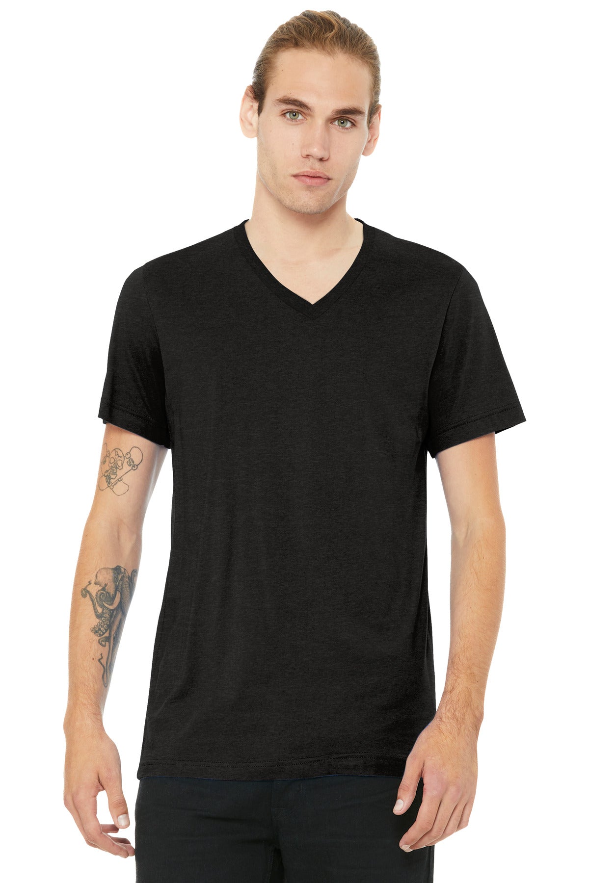 BELLA+CANVAS? Unisex Heather CVC V-Neck Tee BC3005CVC