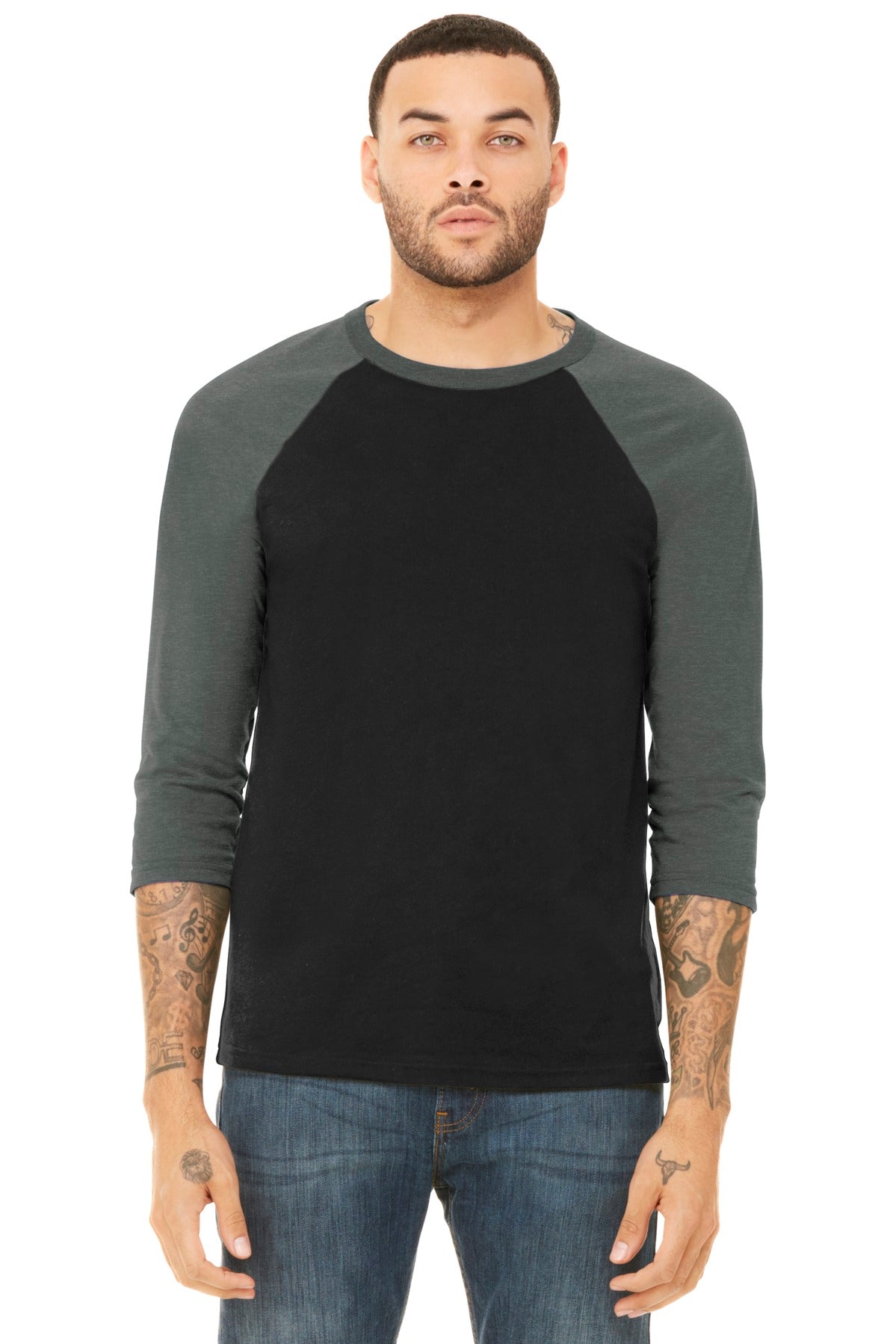 BELLA+CANVAS ? Unisex 3/4-Sleeve Baseball Tee. BC3200