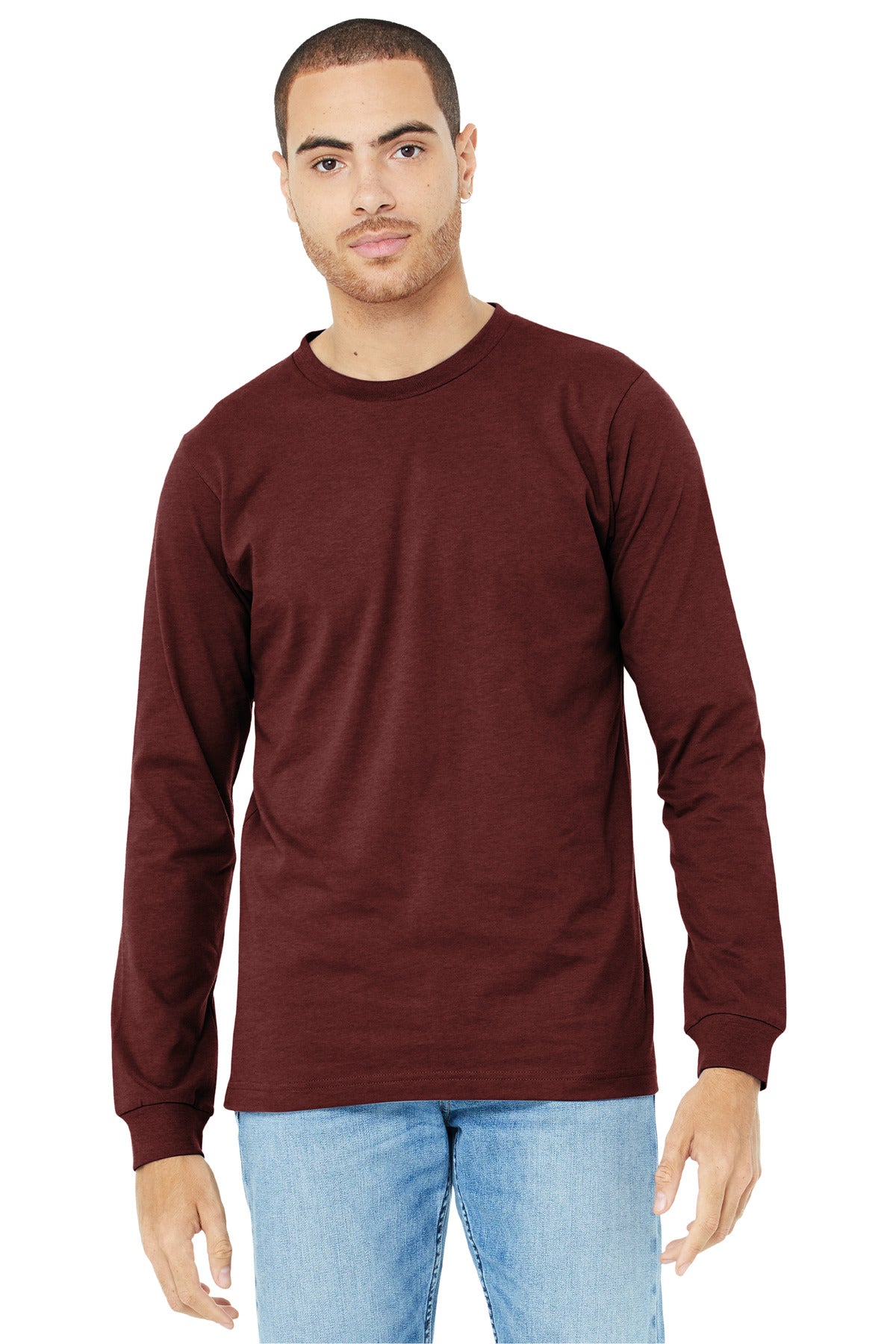BELLA+CANVAS? Unisex Heather CVC Long Sleeve Tee BC3501CVC