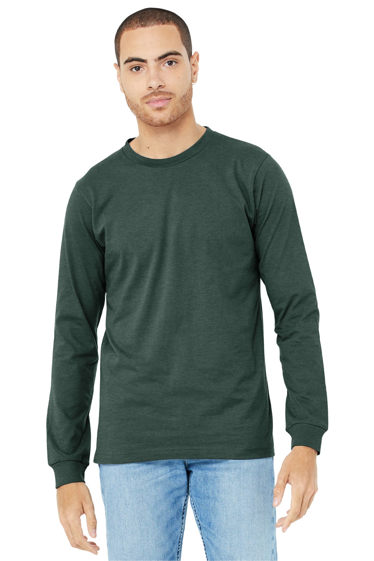 BELLA+CANVAS? Unisex Heather CVC Long Sleeve Tee BC3501CVC