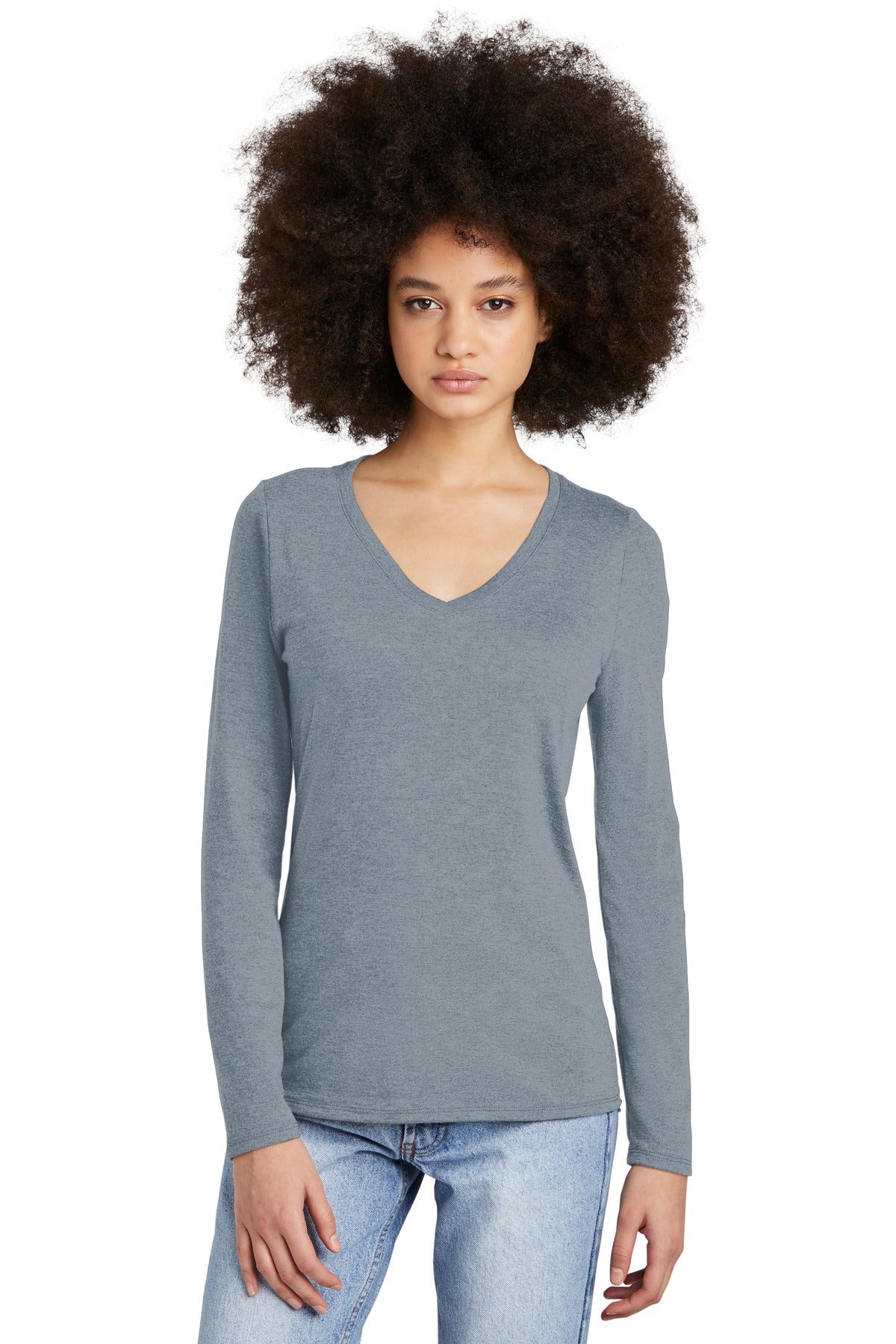 District® Women&#39;s Perfect Tri® Long Sleeve V-Neck Tee DT135