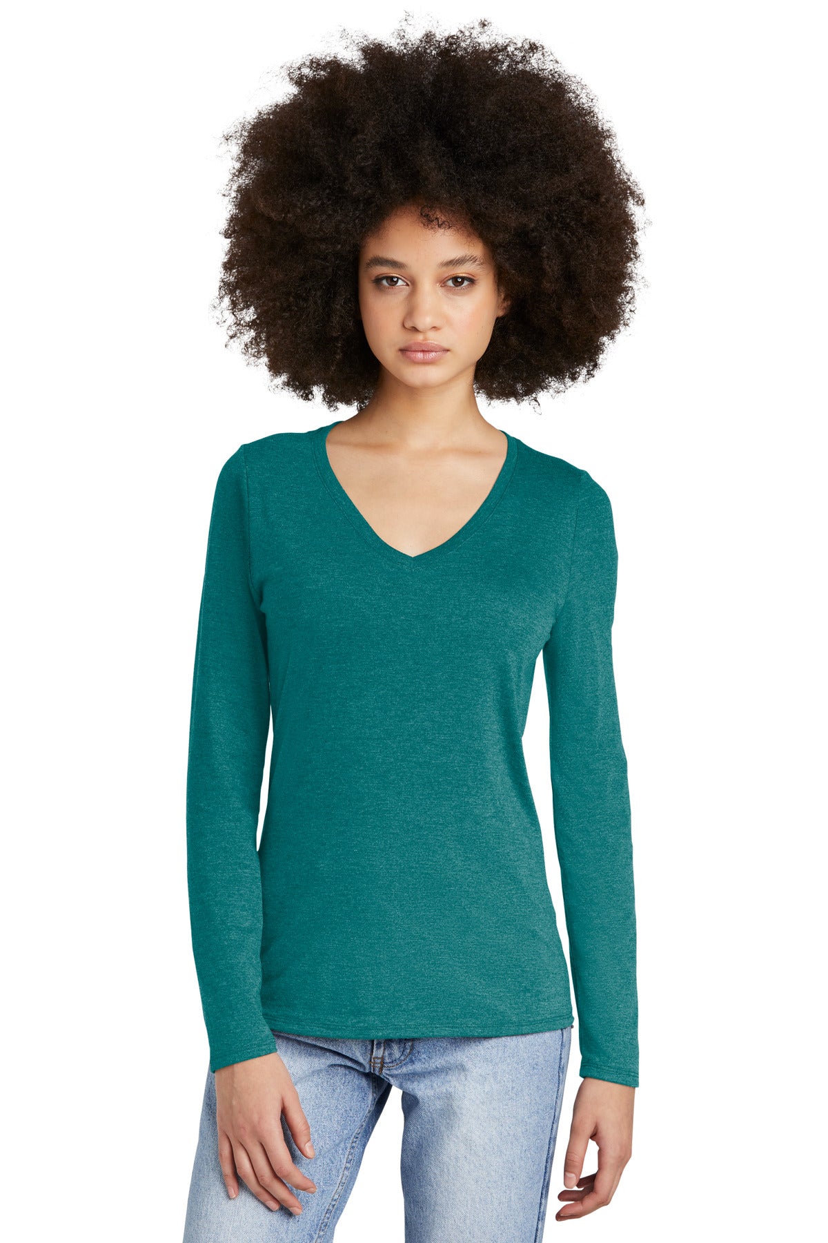 District® Women&#39;s Perfect Tri® Long Sleeve V-Neck Tee DT135