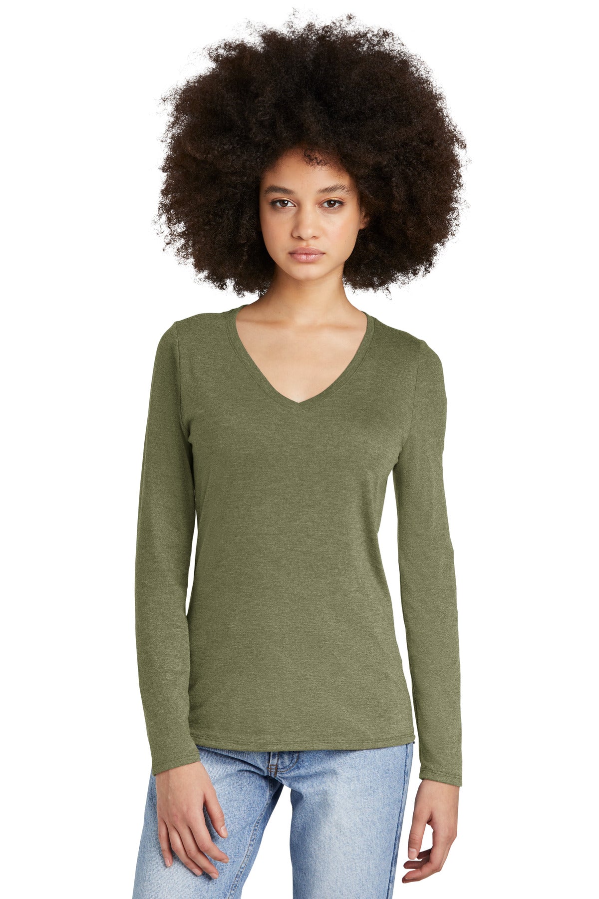 District® Women&#39;s Perfect Tri® Long Sleeve V-Neck Tee DT135