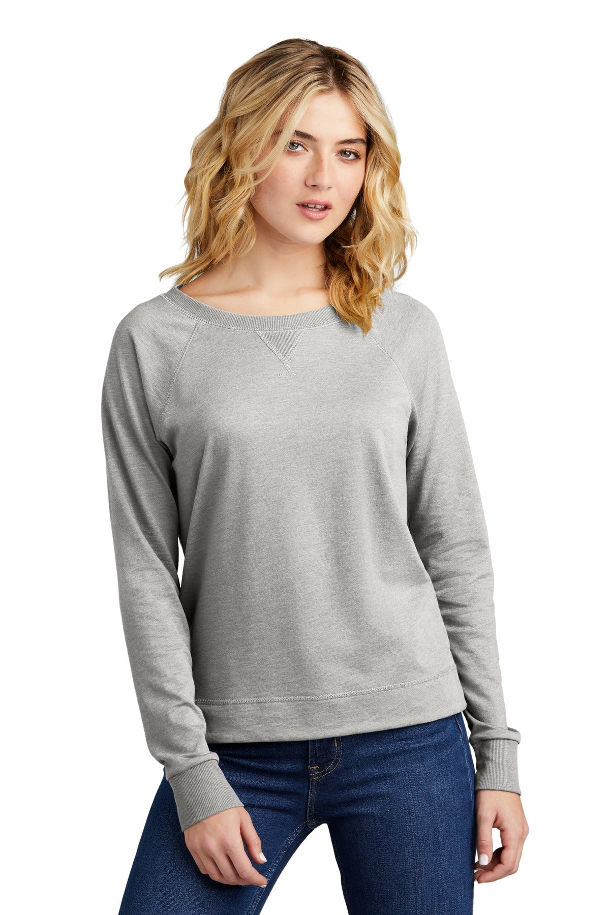 District® Women&#39;s Featherweight French Terry® Long Sleeve Crewneck DT672