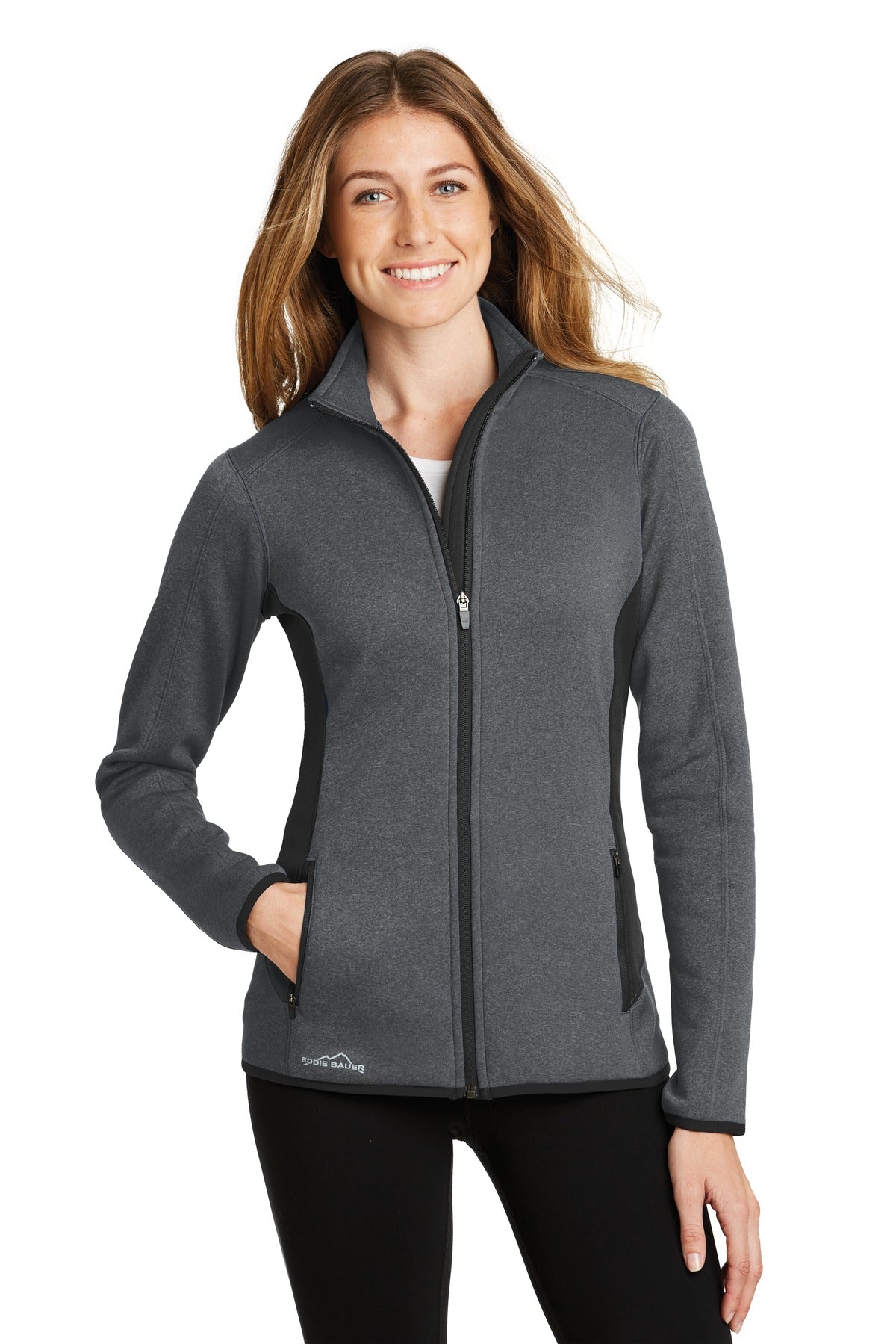 Eddie Bauer® Women&#39;s Full-Zip Heather Stretch Fleece Jacket. EB239