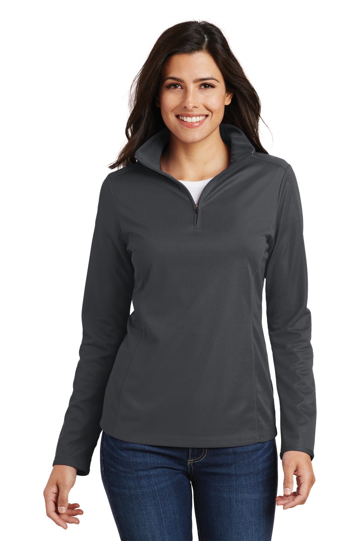 Port Authority® Women&#39;s Pinpoint Mesh 1/2-Zip . L806