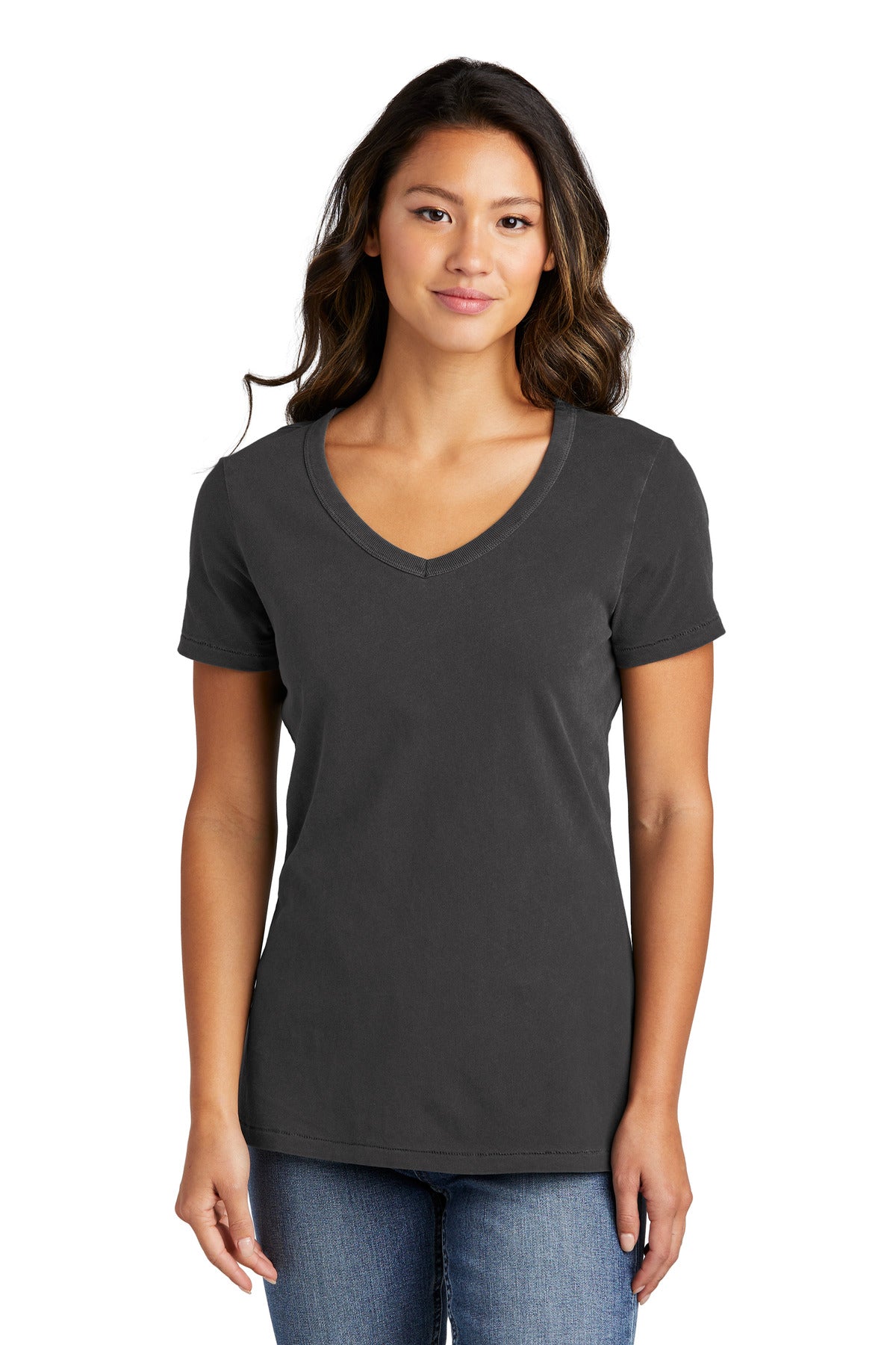 Port &amp; Company® Women&#39;s Beach Wash® Garment-Dyed V-Neck Tee LPC099V