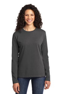 Port & Company® Women's Long Sleeve Core Cotton Tee. LPC54LS