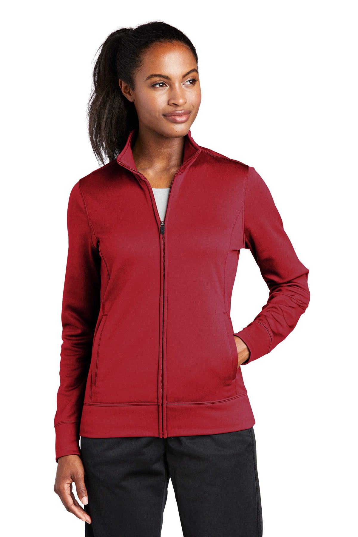 Sport-Tek® Women&#39;s Sport-Wick® Fleece Full-Zip Jacket.  LST241
