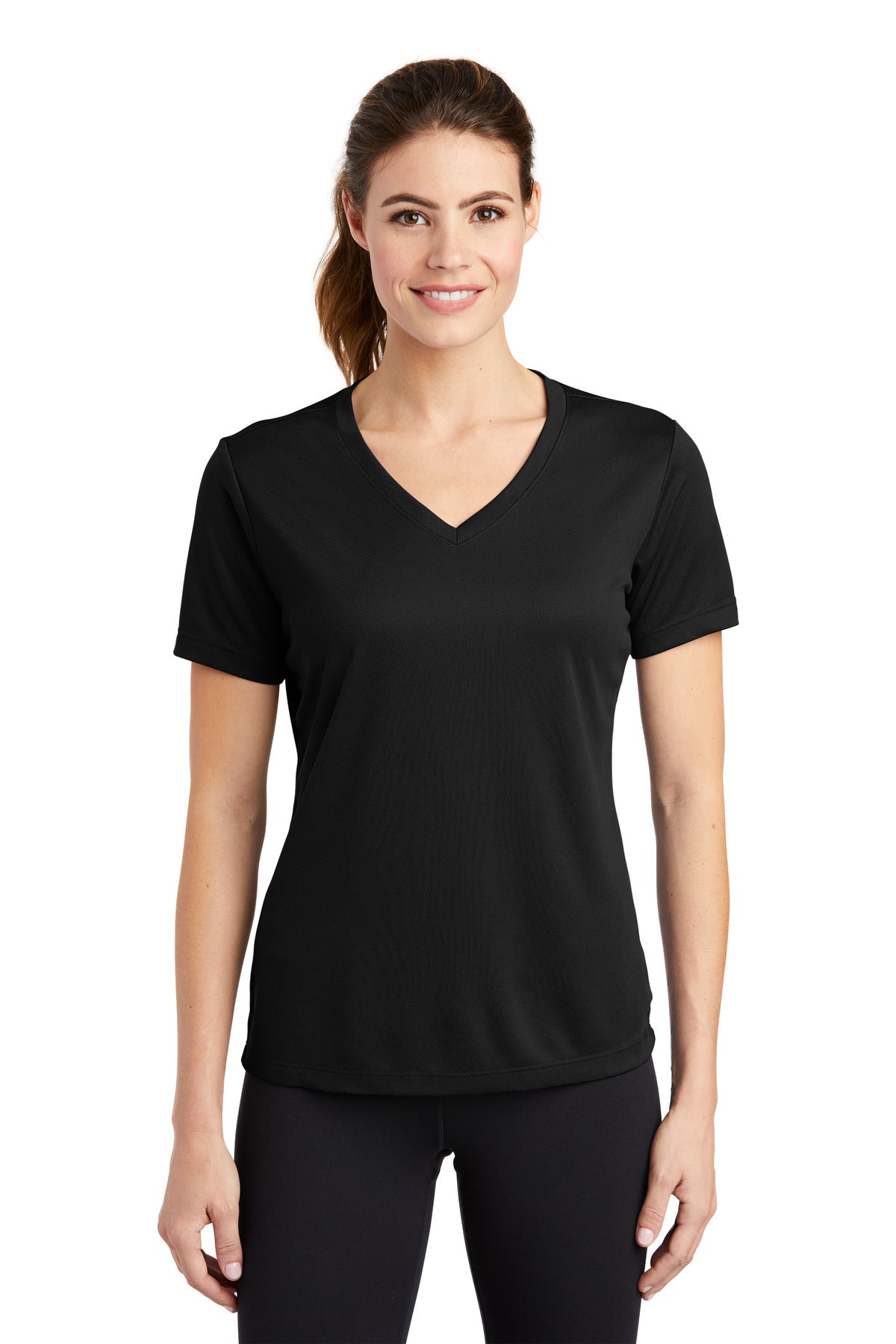 Sport-Tek® Women&#39;s PosiCharge® RacerMesh® V-Neck Tee. LST340