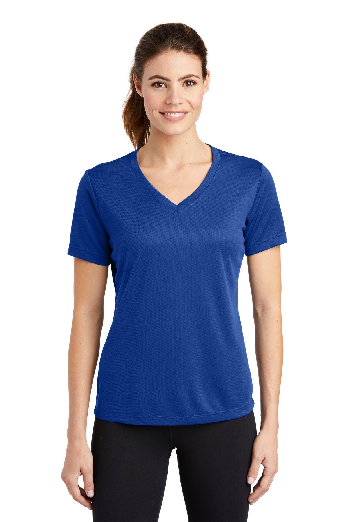 Sport-Tek® Women&#39;s PosiCharge® RacerMesh® V-Neck Tee. LST340