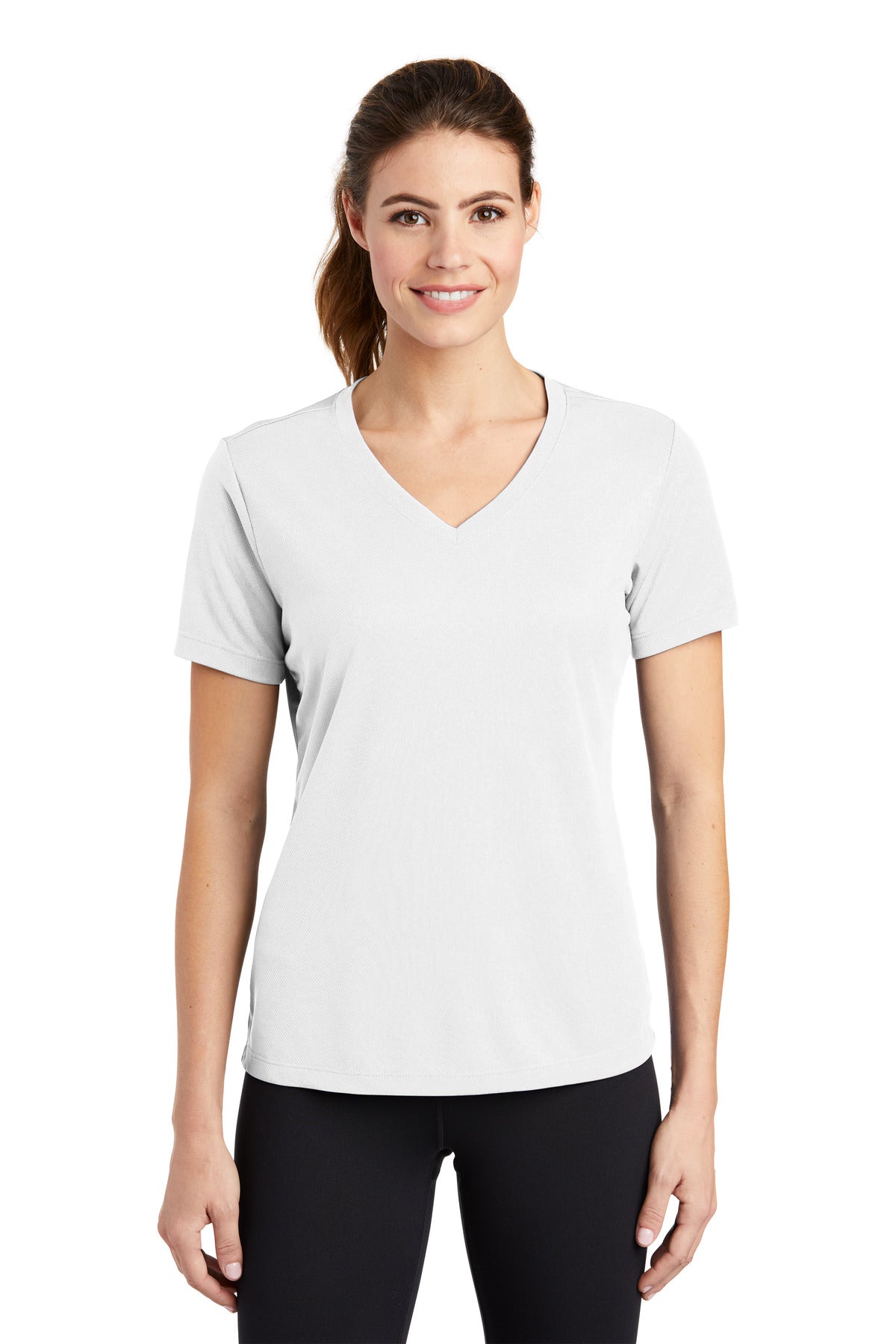 Sport-Tek® Women&#39;s PosiCharge® RacerMesh® V-Neck Tee. LST340