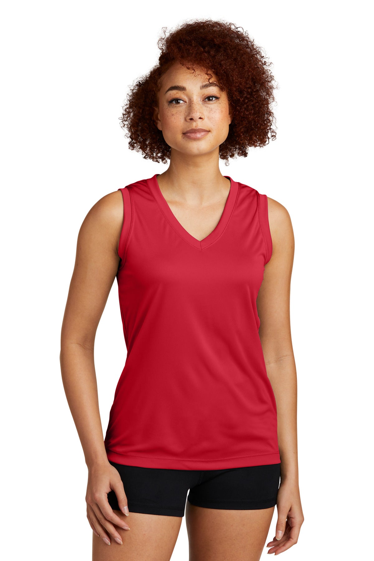 Sport-Tek® Women&#39;s Sleeveless PosiCharge® Competitor® V-Neck Tee. LST352