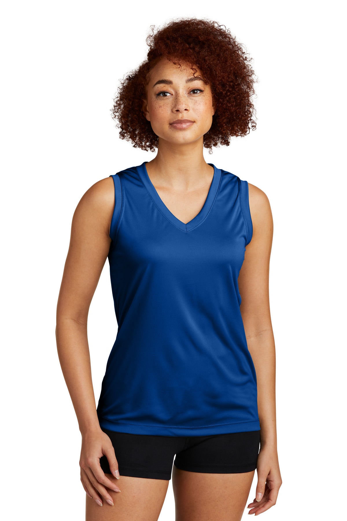 Sport-Tek® Women&#39;s Sleeveless PosiCharge® Competitor® V-Neck Tee. LST352