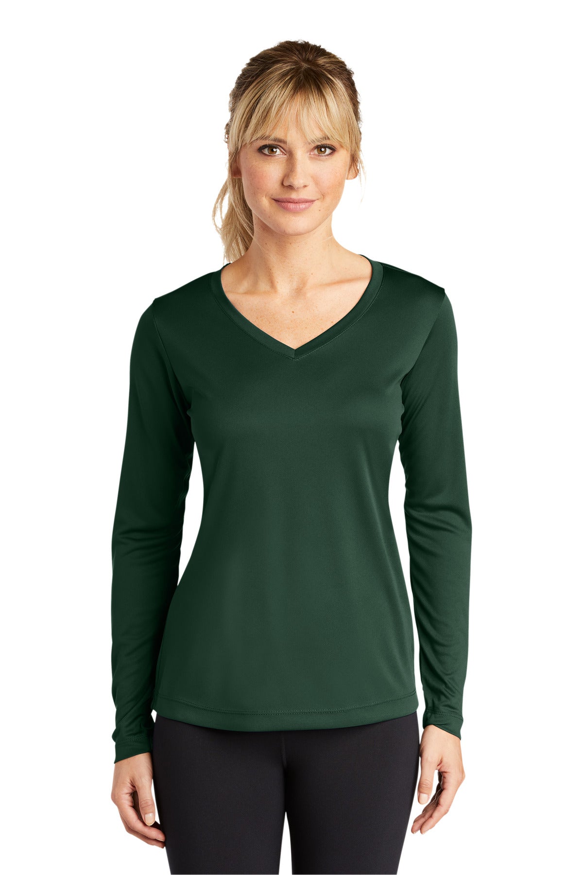 Sport-Tek® Women&#39;s Long Sleeve PosiCharge® Competitor® V-Neck Tee. LST353LS