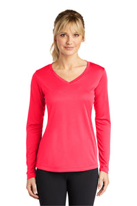 Sport-Tek® Women's Long Sleeve PosiCharge® Competitor® V-Neck Tee. LST353LS