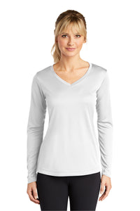 Sport-Tek® Women's Long Sleeve PosiCharge® Competitor® V-Neck Tee. LST353LS