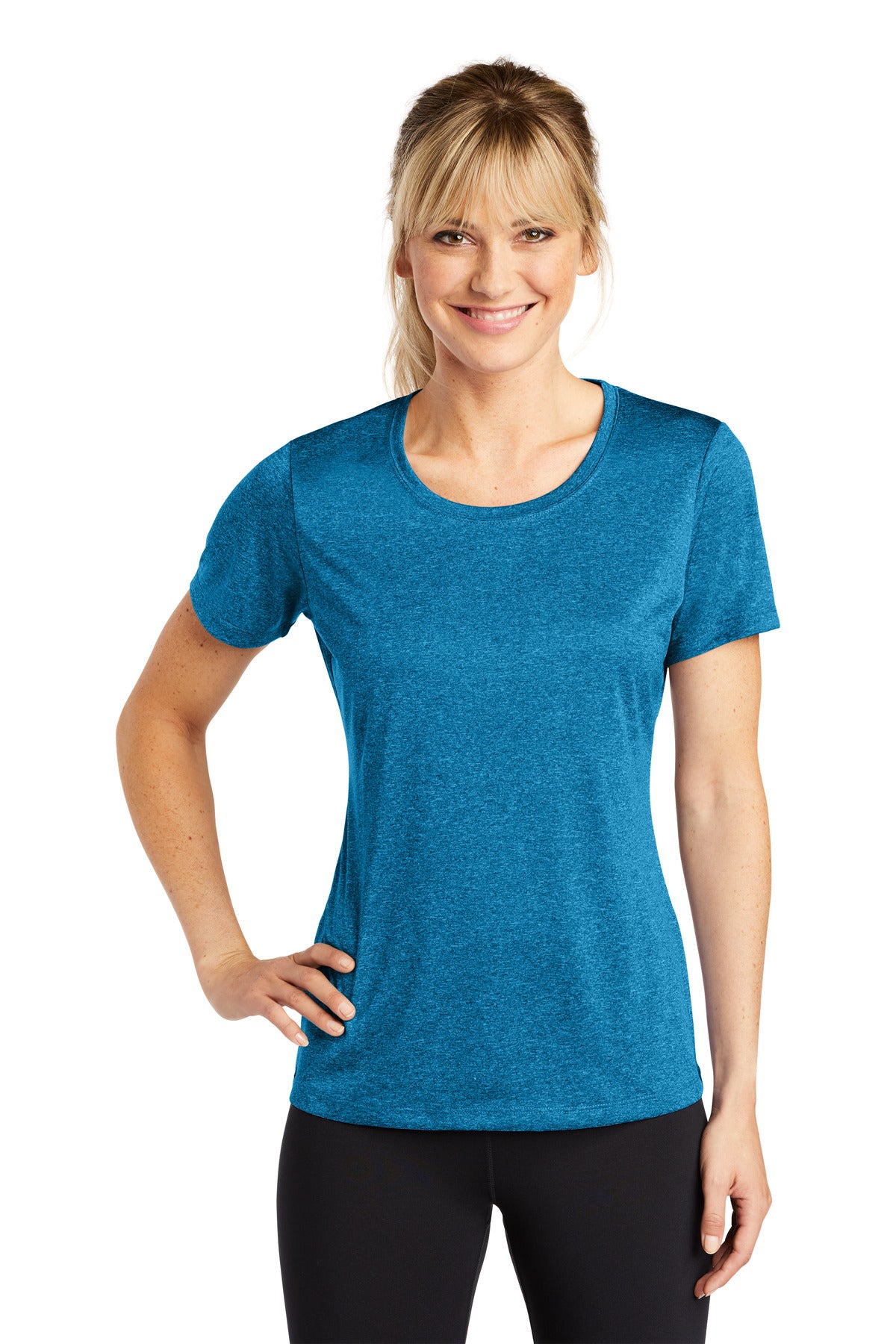 Sport-Tek® Women&#39;s Heather Contender® Scoop Neck Tee. LST360
