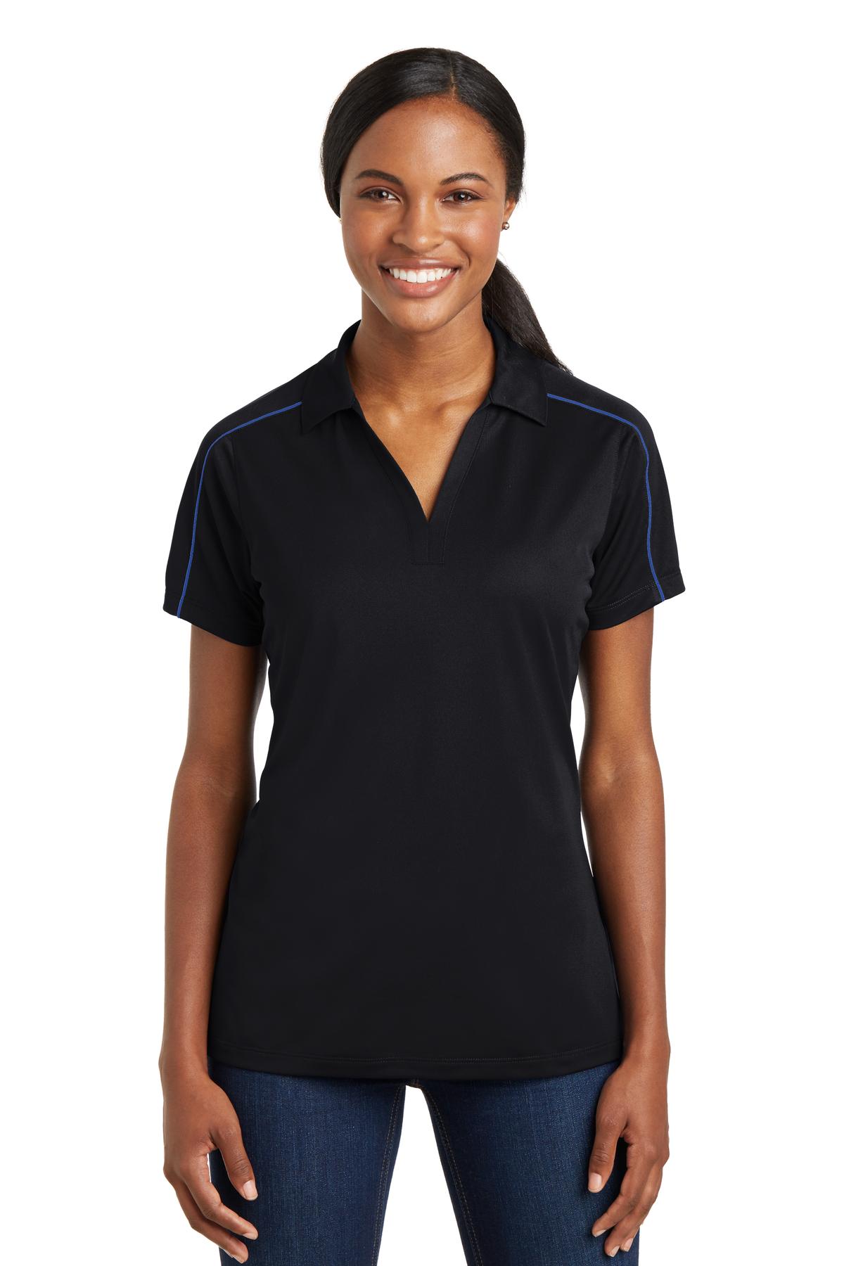 Sport-Tek® Women&#39;s Micropique Sport-Wick® Piped Polo. LST653