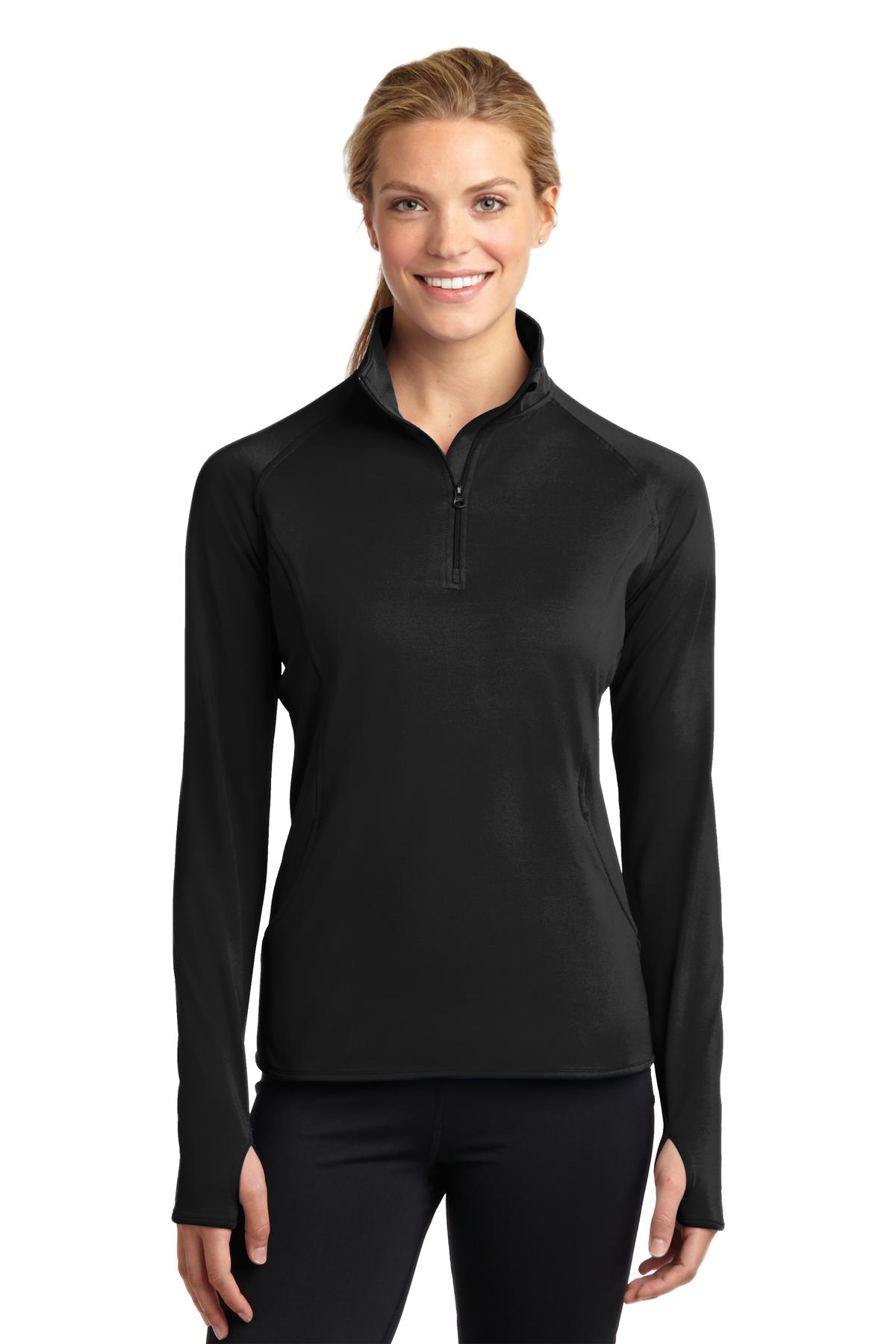Sport-Tek® Women&#39;s Sport-Wick® Stretch 1/4-Zip Pullover. LST850