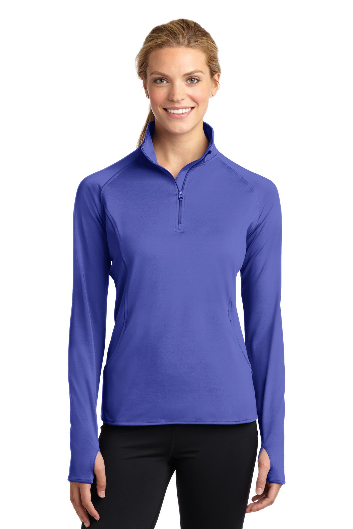 Sport-Tek® Women&#39;s Sport-Wick® Stretch 1/4-Zip Pullover. LST850