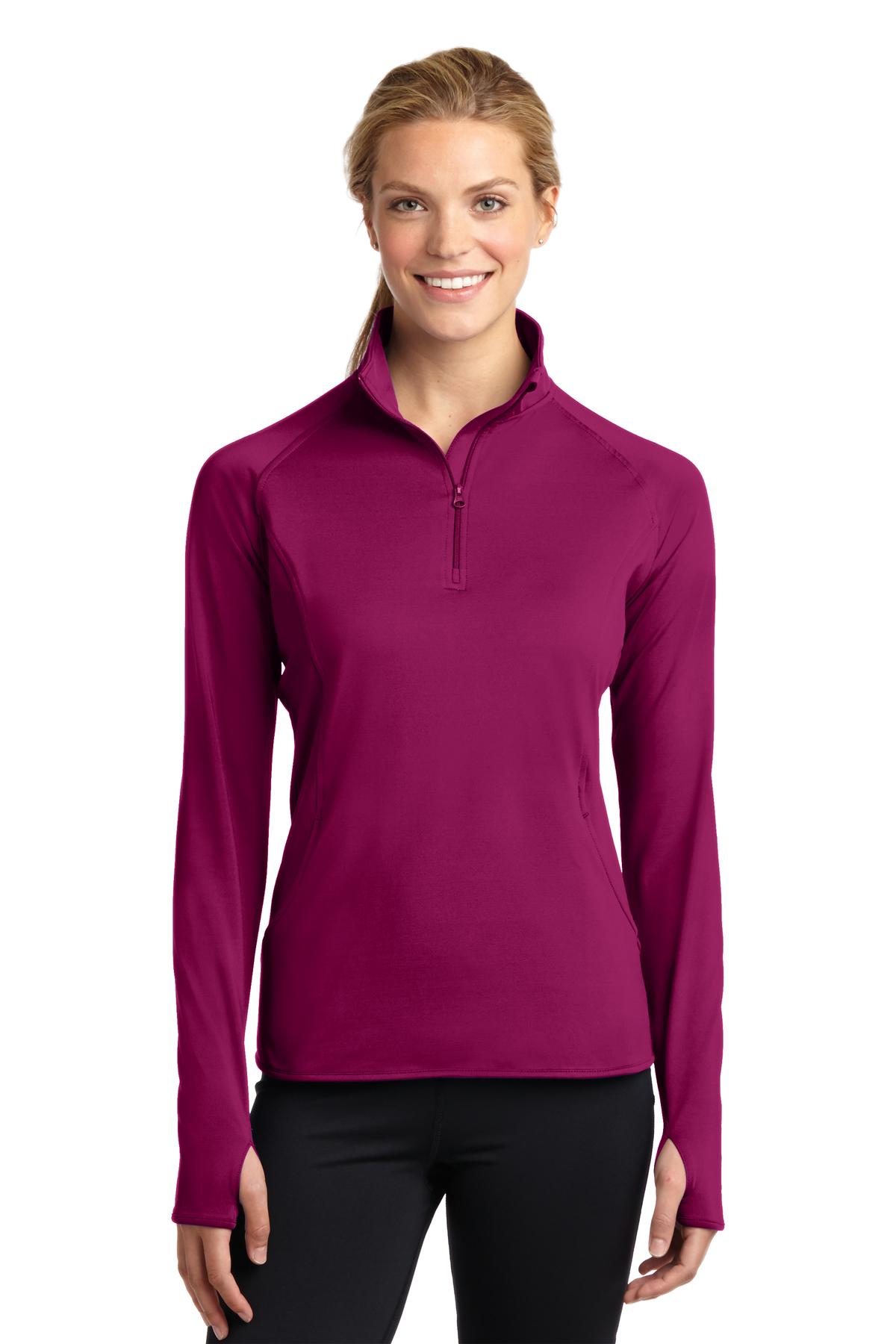 Sport-Tek® Women&#39;s Sport-Wick® Stretch 1/4-Zip Pullover. LST850