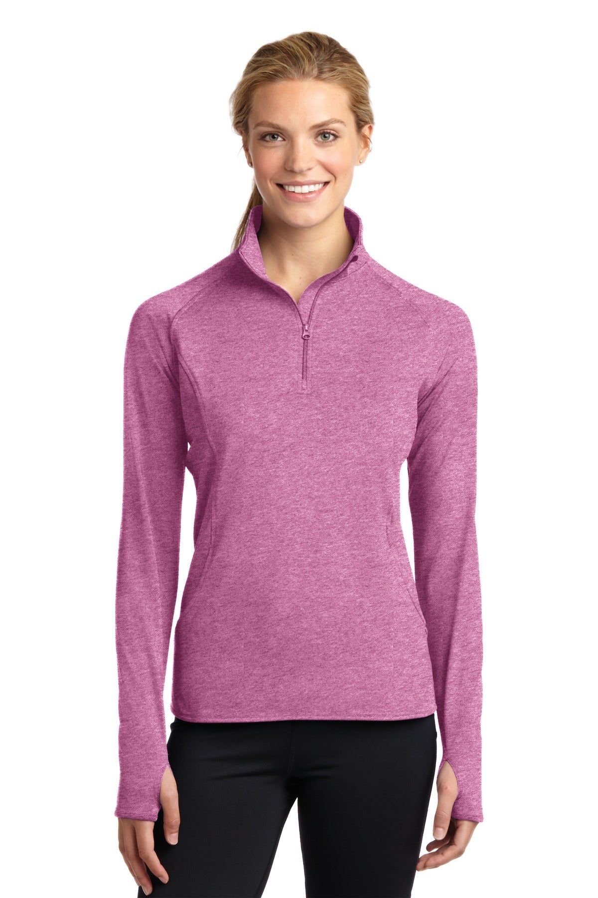 Sport-Tek® Women&#39;s Sport-Wick® Stretch 1/4-Zip Pullover. LST850
