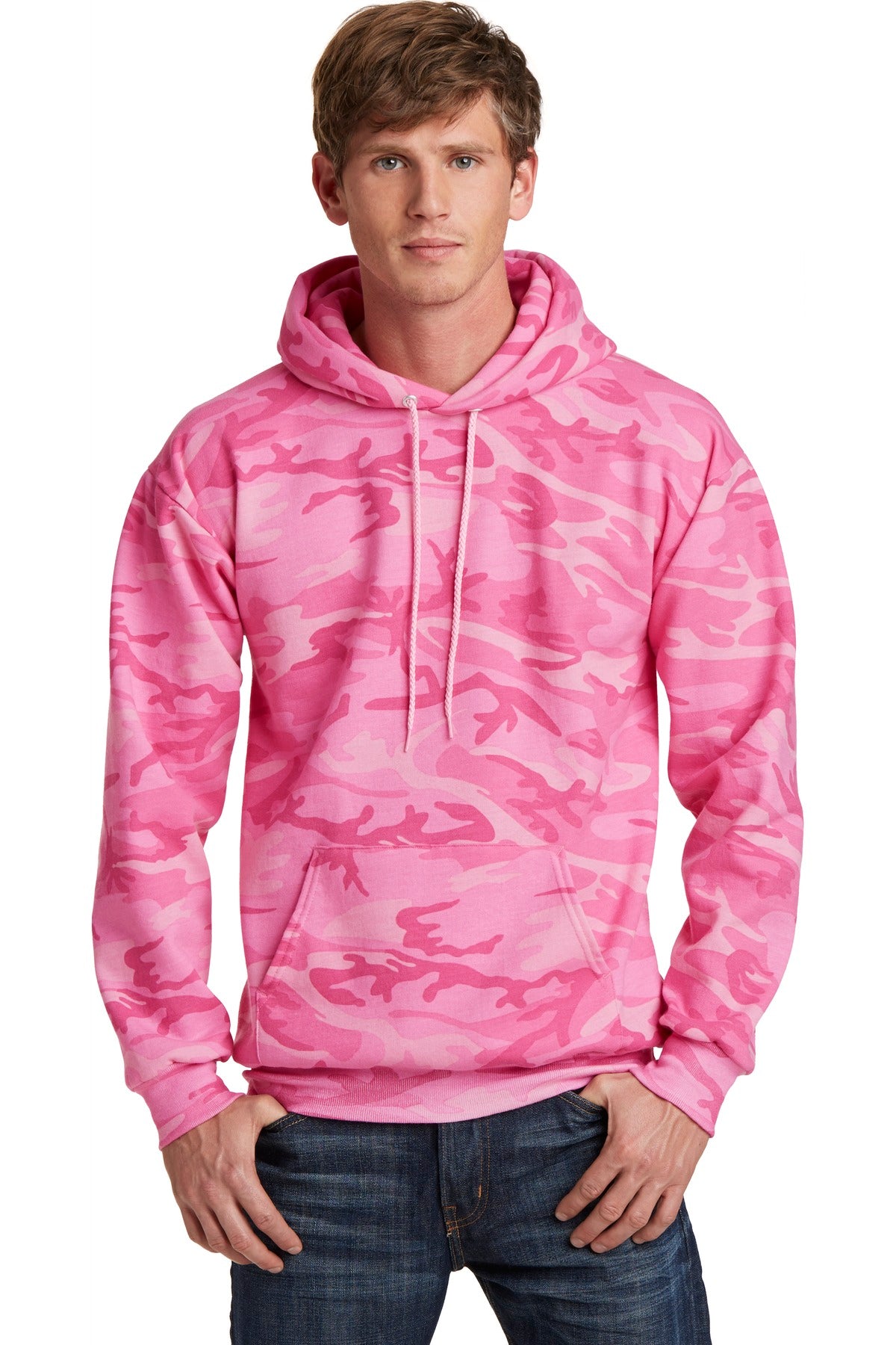 Port &amp; Company® Core Fleece Camo Pullover Hooded Sweatshirt. PC78HC