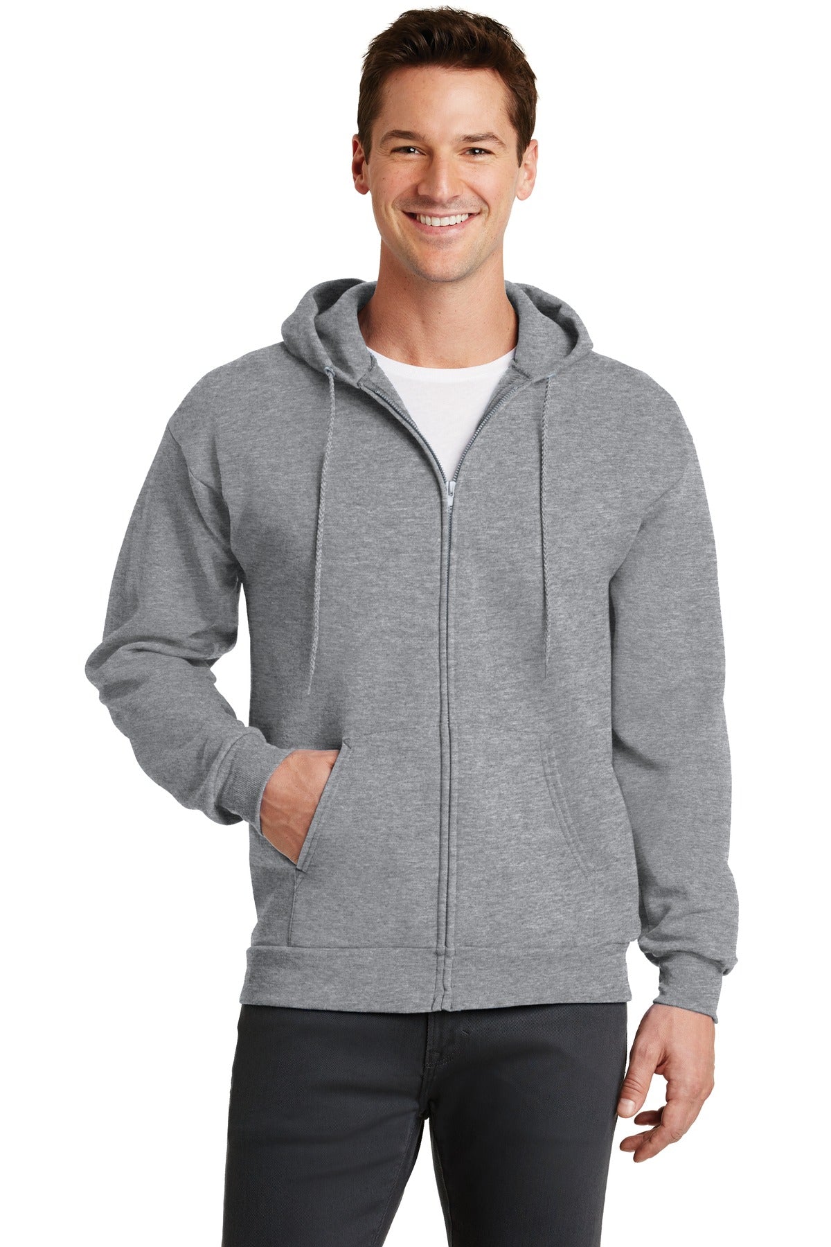 Port &amp; Company® - Core Fleece Full-Zip Hooded Sweatshirt. PC78ZH