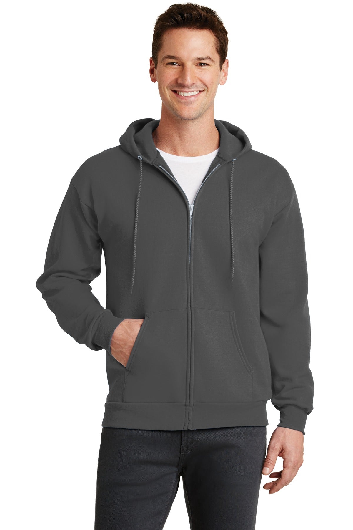 Port &amp; Company® - Core Fleece Full-Zip Hooded Sweatshirt. PC78ZH