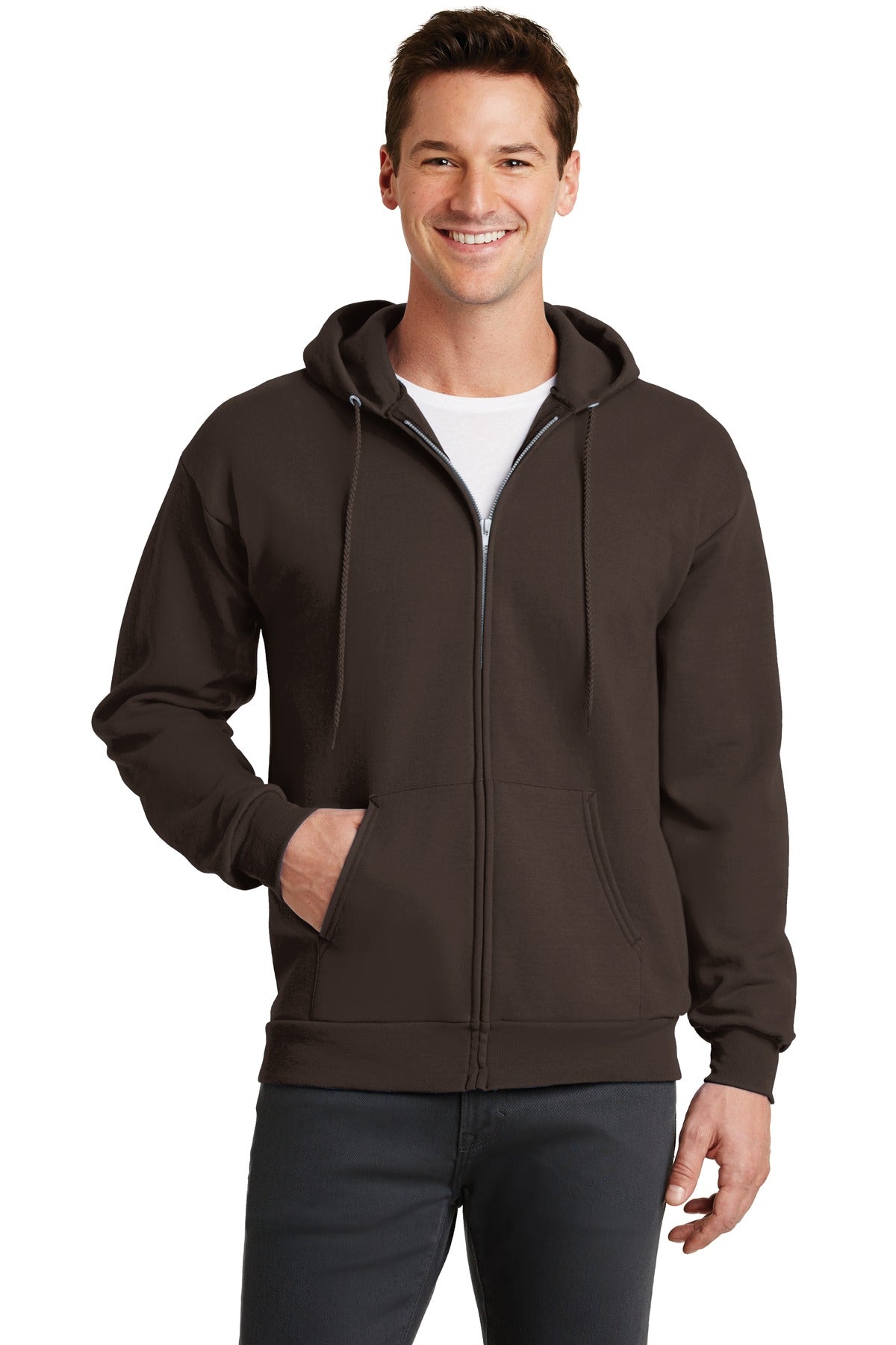 Port &amp; Company® - Core Fleece Full-Zip Hooded Sweatshirt. PC78ZH