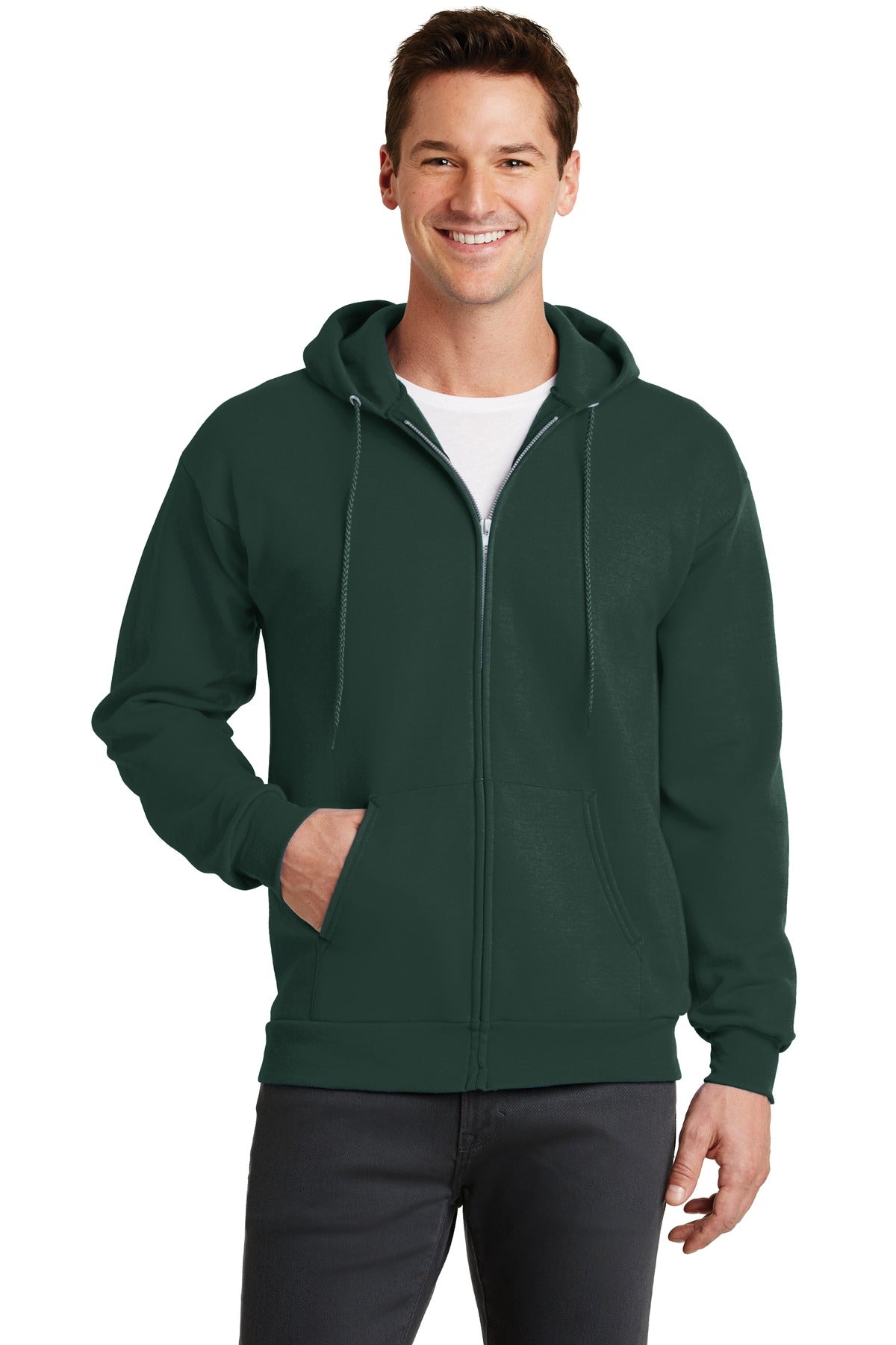 Port &amp; Company® - Core Fleece Full-Zip Hooded Sweatshirt. PC78ZH