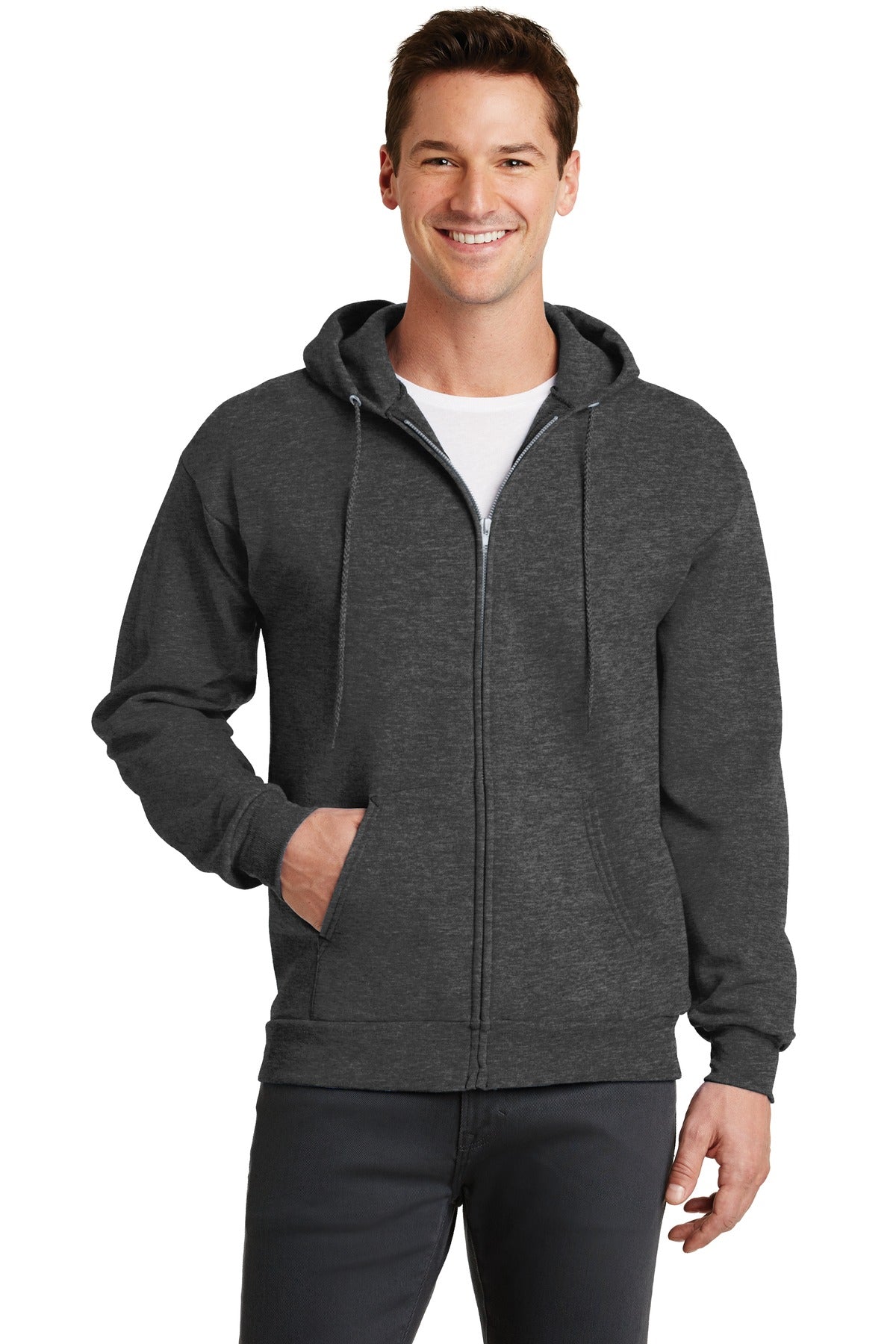 Port &amp; Company® - Core Fleece Full-Zip Hooded Sweatshirt. PC78ZH