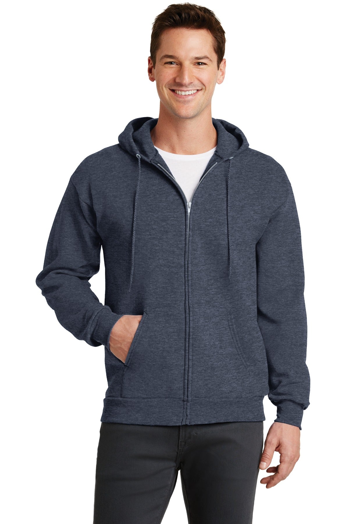 Port &amp; Company® - Core Fleece Full-Zip Hooded Sweatshirt. PC78ZH