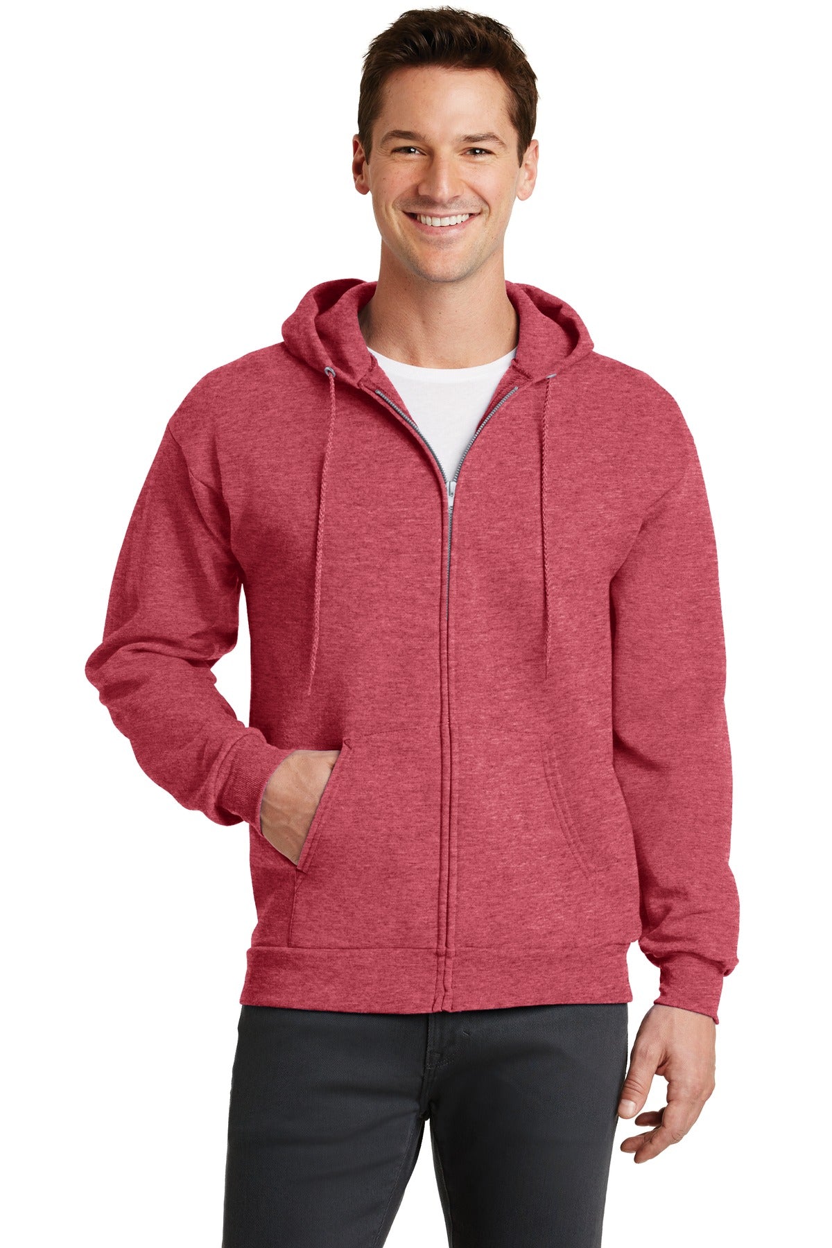 Port &amp; Company® - Core Fleece Full-Zip Hooded Sweatshirt. PC78ZH
