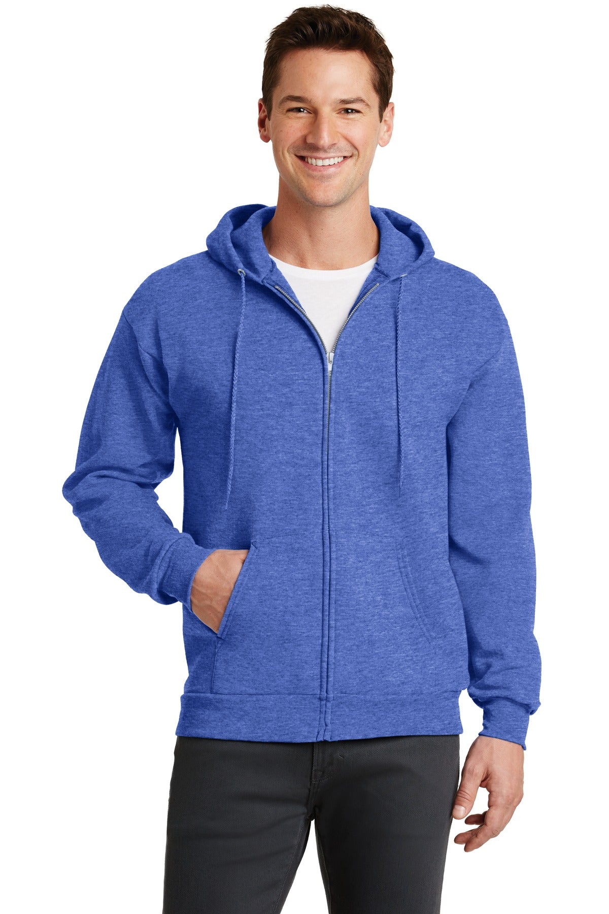 Port &amp; Company® - Core Fleece Full-Zip Hooded Sweatshirt. PC78ZH