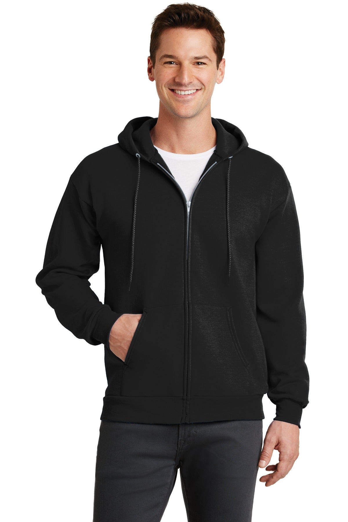 Port &amp; Company® - Core Fleece Full-Zip Hooded Sweatshirt. PC78ZH