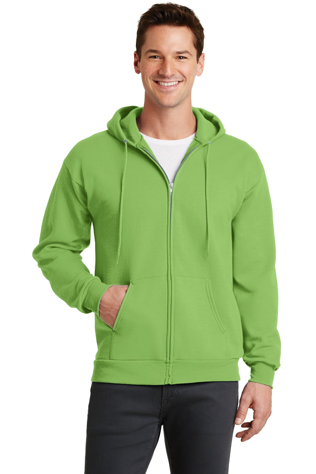 Port &amp; Company® - Core Fleece Full-Zip Hooded Sweatshirt. PC78ZH